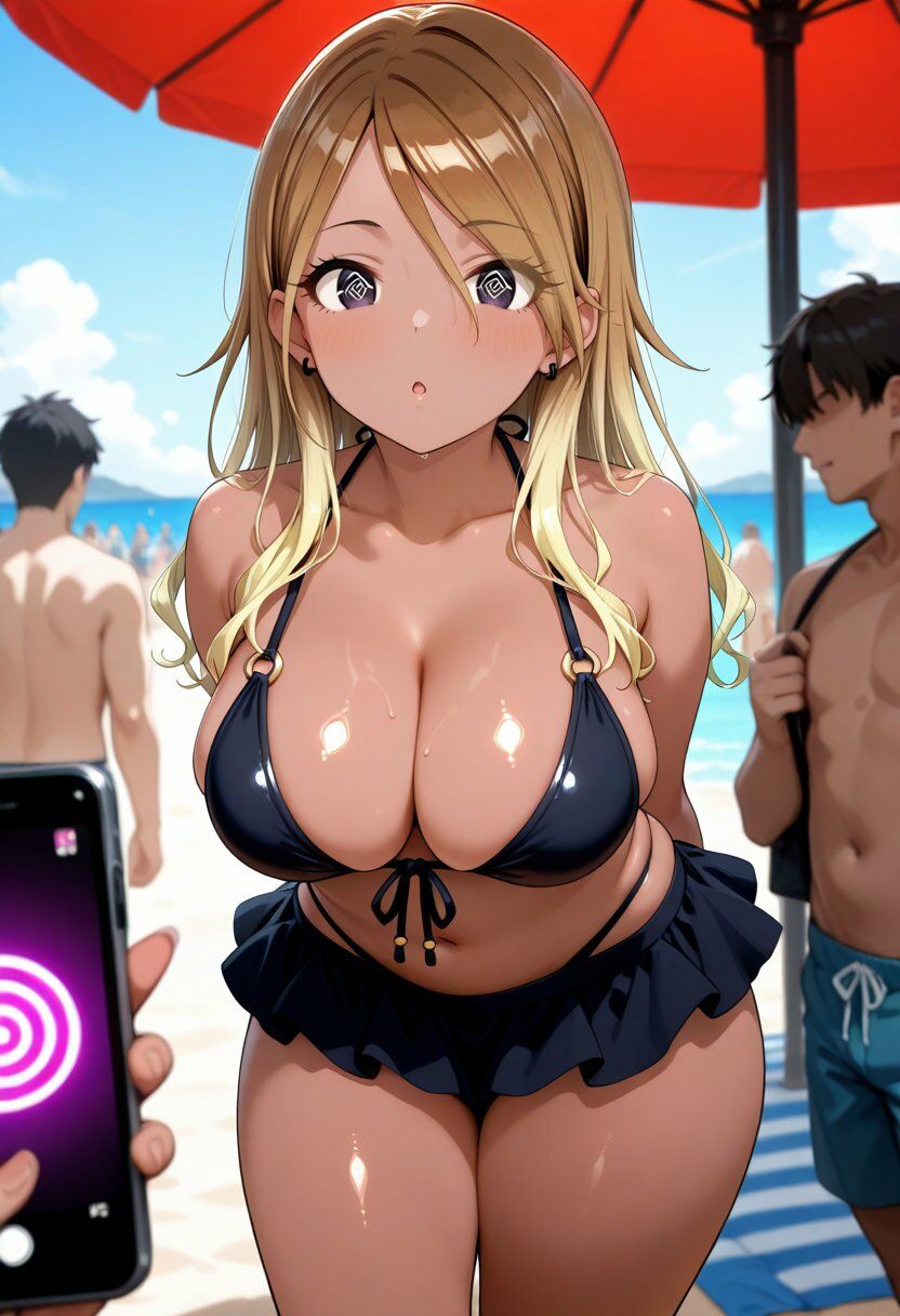 金髪黒ギャル おじさん支配で堕落 サンプル3ページ目