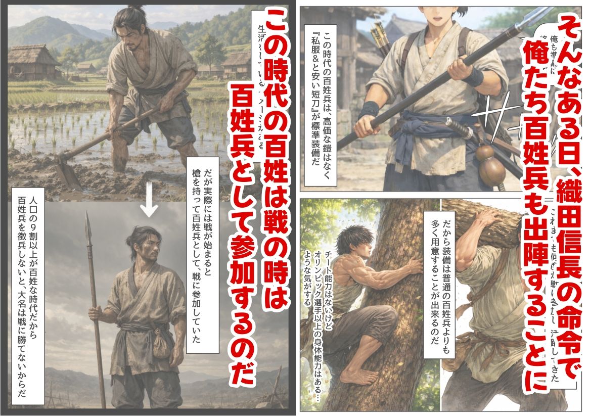 《戦の乱取り（略奪）》 戦国時代の農村に俺が転生したら、エロすぎた史実の話 サンプル2ページ目