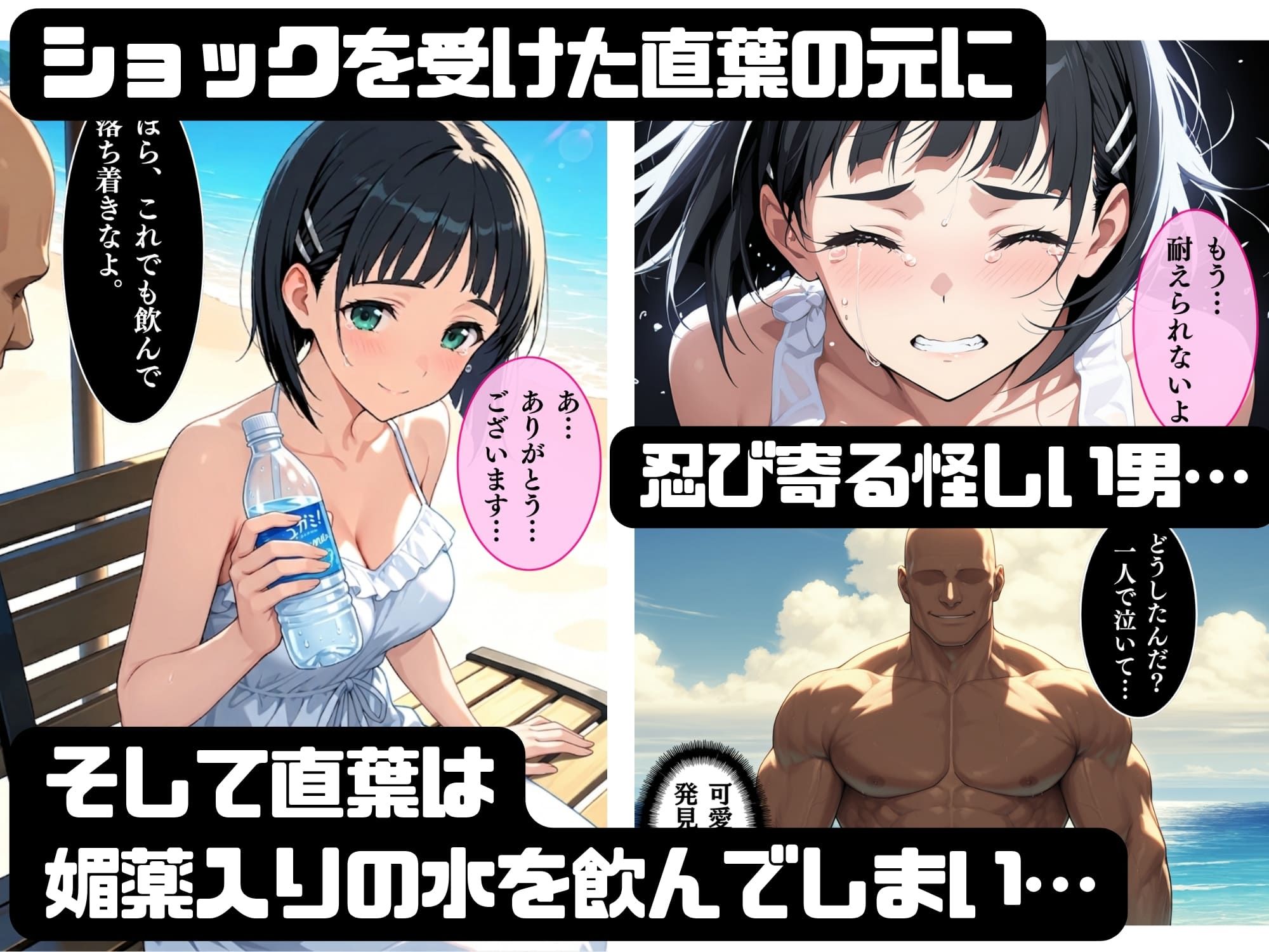 直葉の絶頂性奴●へM覚醒、夏の海でレ○プされメス堕ちする サンプル3ページ目