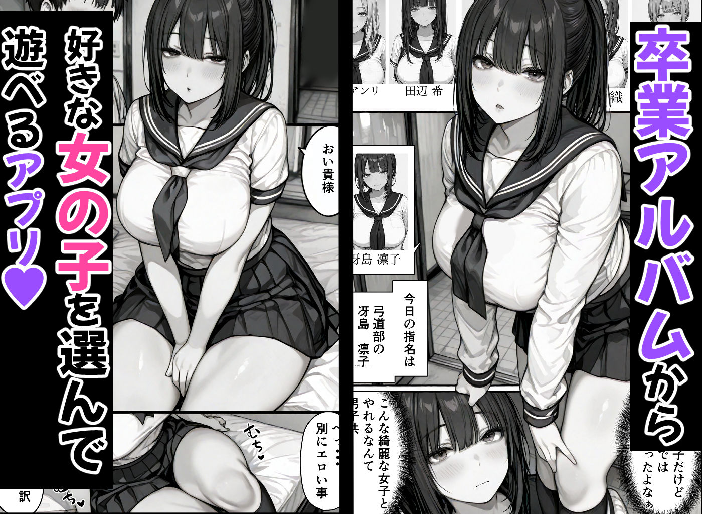 卒アル催●アプリ クラスメイトを催●支配できる卒業アルバム大全集 【総集編・セット作品】 サンプル1ページ目