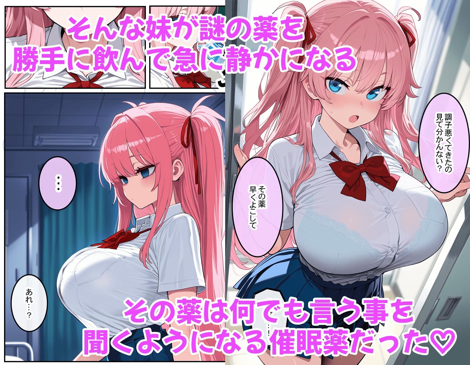 クソ生意気な妹を俺専用どすけべオナホにする催●薬【全ページセリフ付き】 サンプル2ページ目
