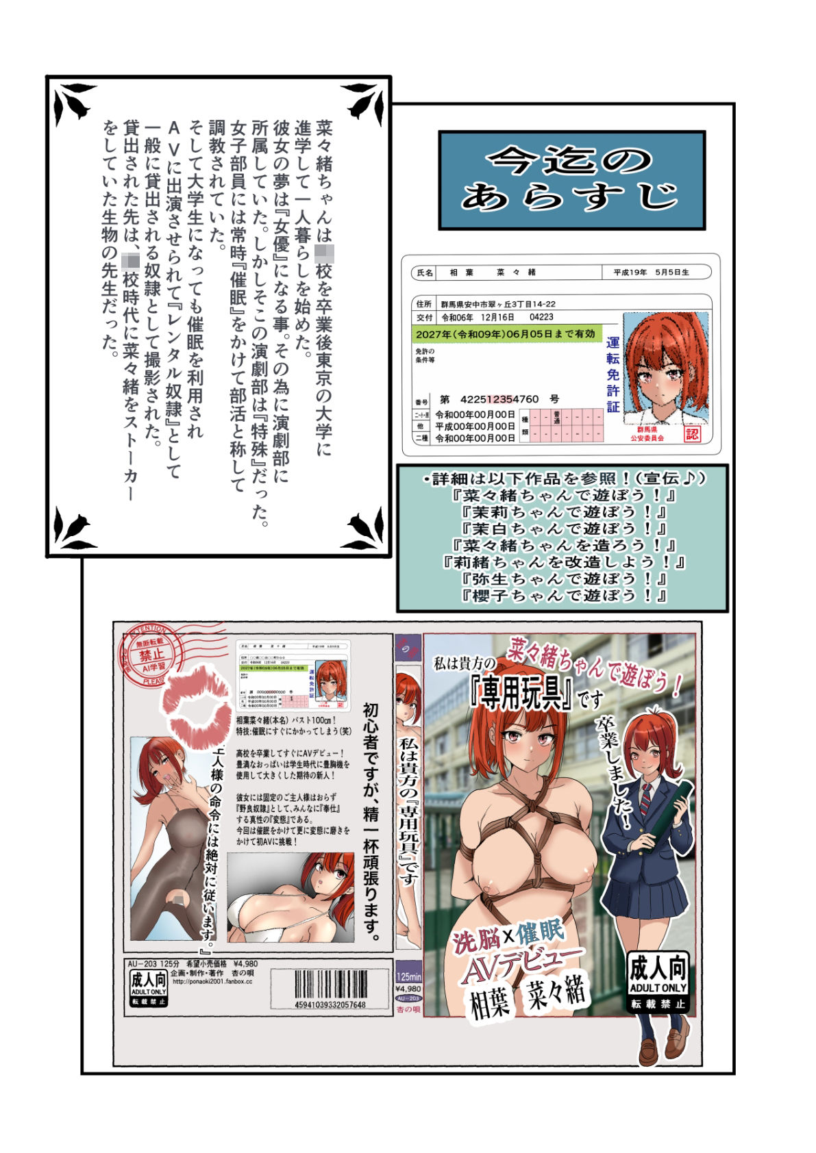 菜々緒ちゃんで遊ぼう！〜私は貴方の専用玩具です〜 サンプル2ページ目