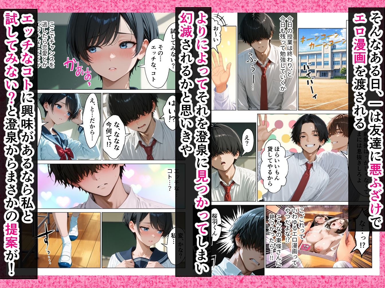 僕が絶対に敵わない学年ーの優等生と試しに生ハメしてみたら連続絶頂で理性崩壊した話 サンプル3ページ目