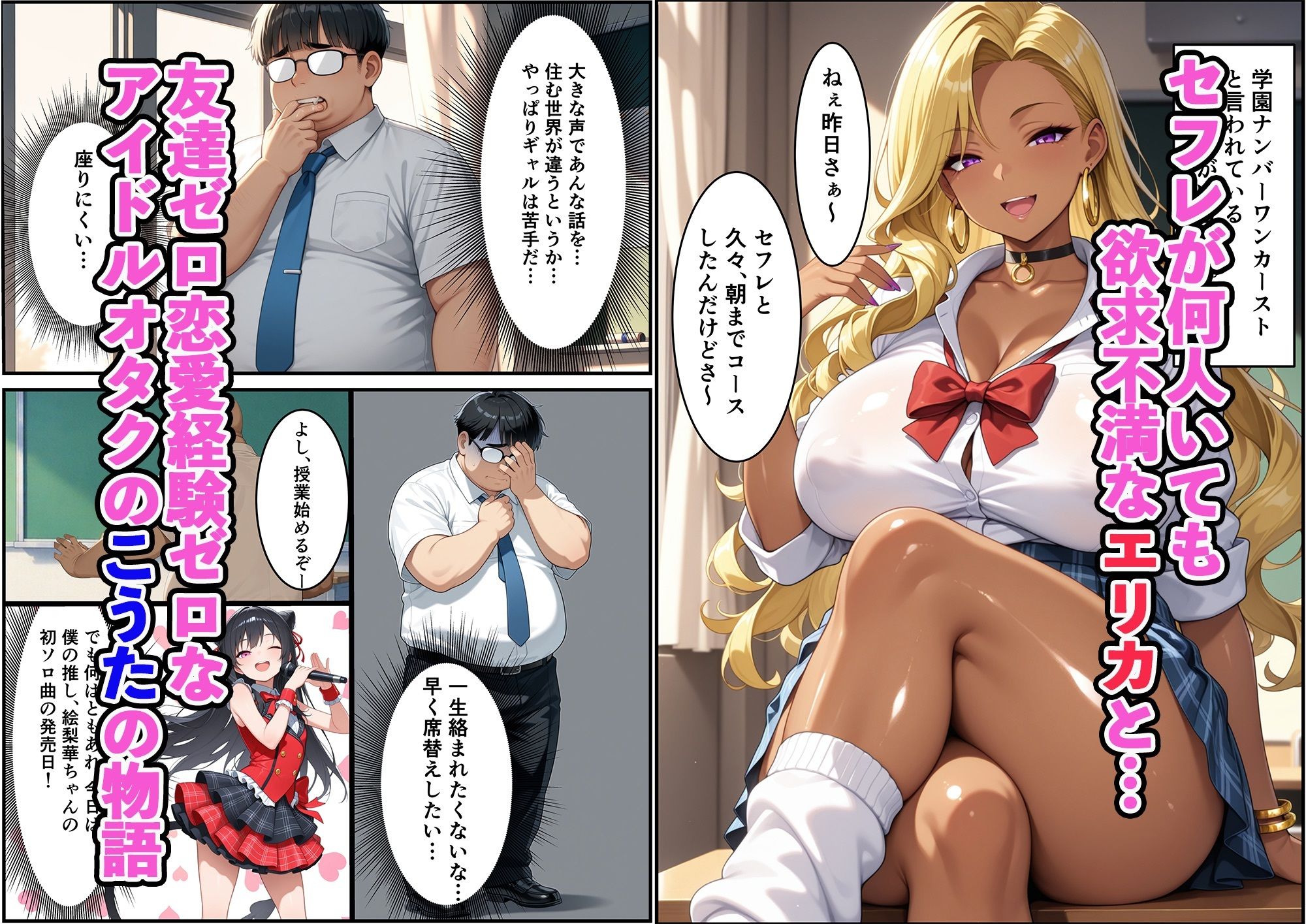 性欲強すぎるビッチなギャルが陰キャオタクに完堕ちする話 サンプル1ページ目