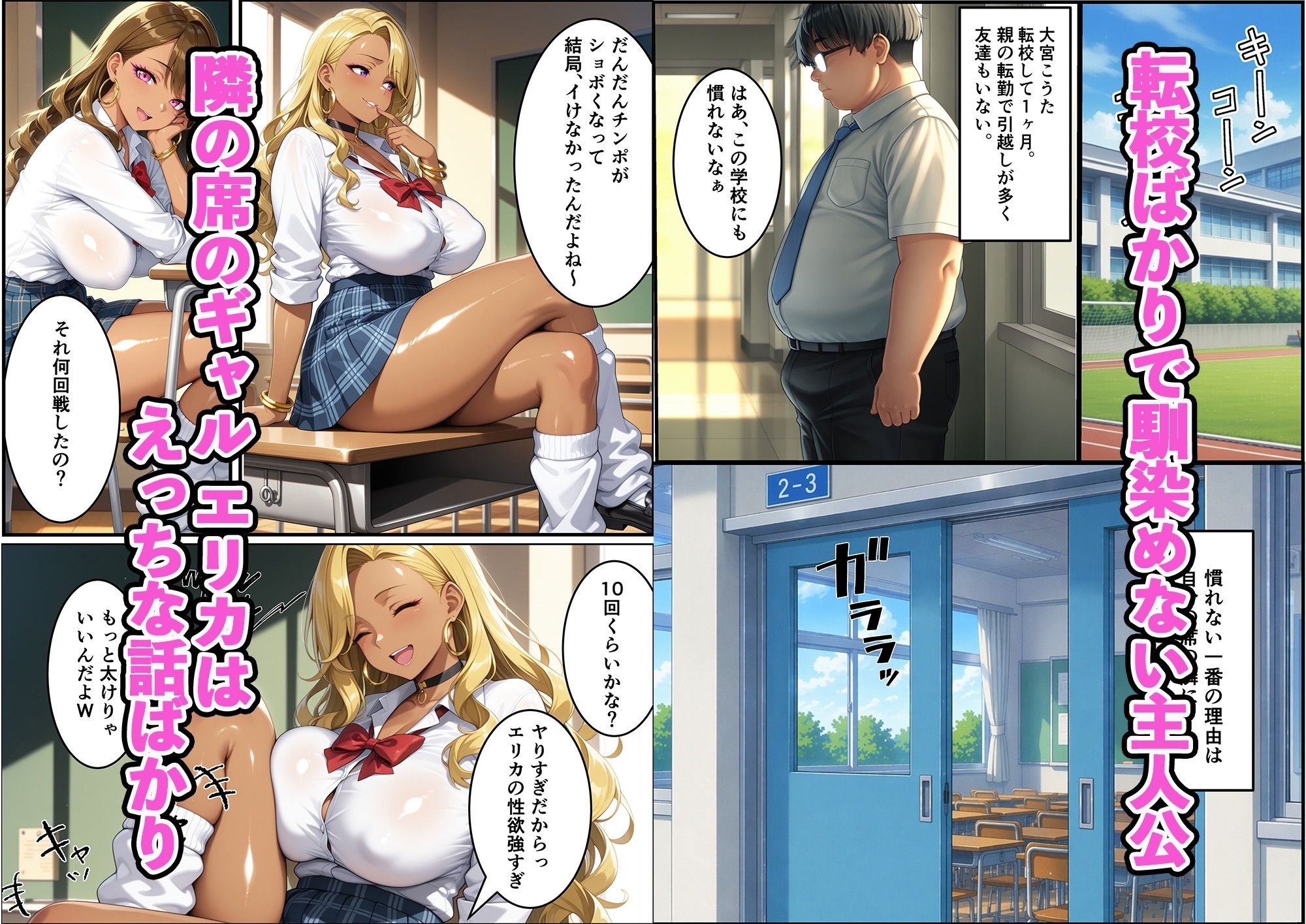 性欲強すぎるビッチなギャルが陰キャオタクに完堕ちする話 サンプル2ページ目