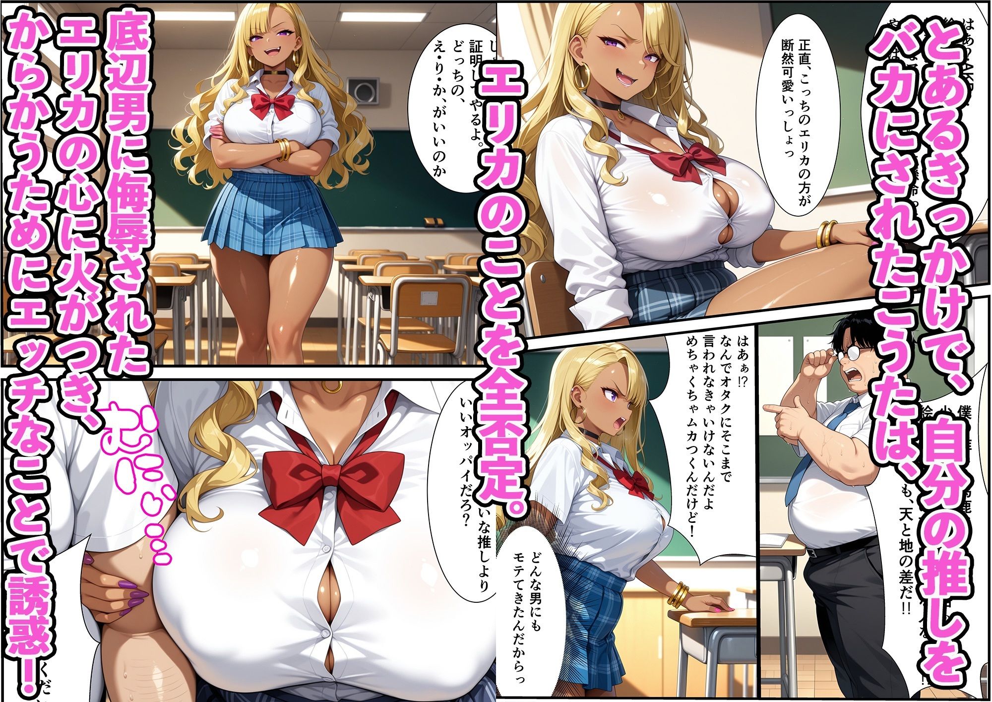 性欲強すぎるビッチなギャルが陰キャオタクに完堕ちする話 サンプル3ページ目