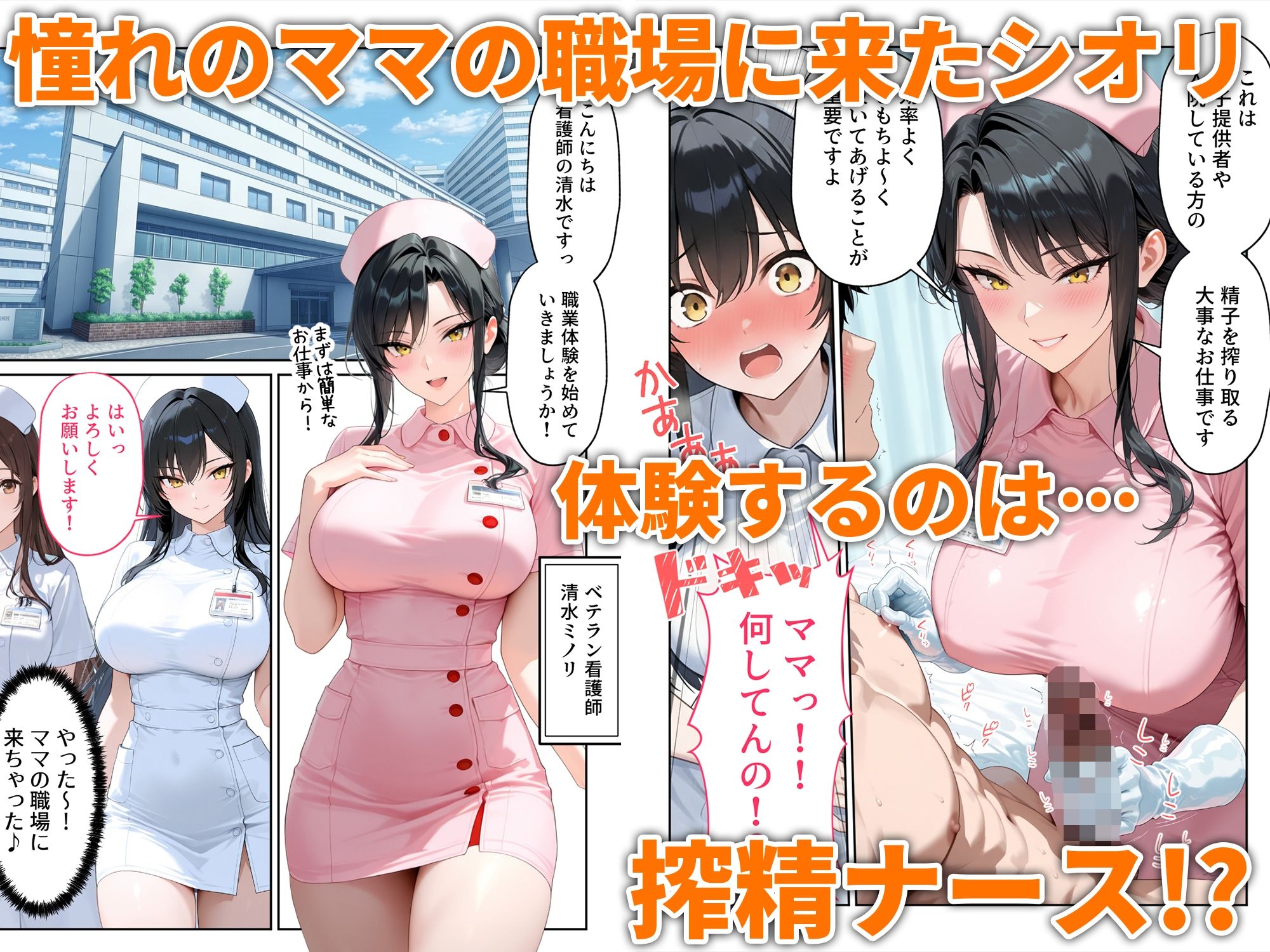 職場体験えっち 女子●生3人エッチな職場体験 サンプル3ページ目