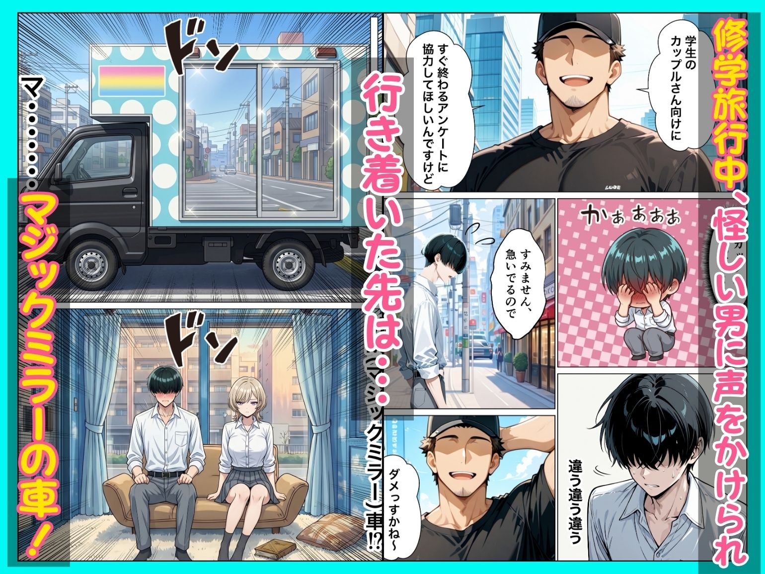 童貞陰キャの僕がクールギャルとマジックミラー車で生ハメセックスした話 サンプル2ページ目