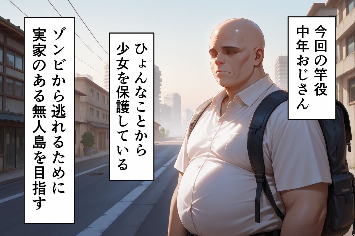 ゾンビによって崩壊した世界で中年おじさんが少女と生き残る サンプル10ページ目