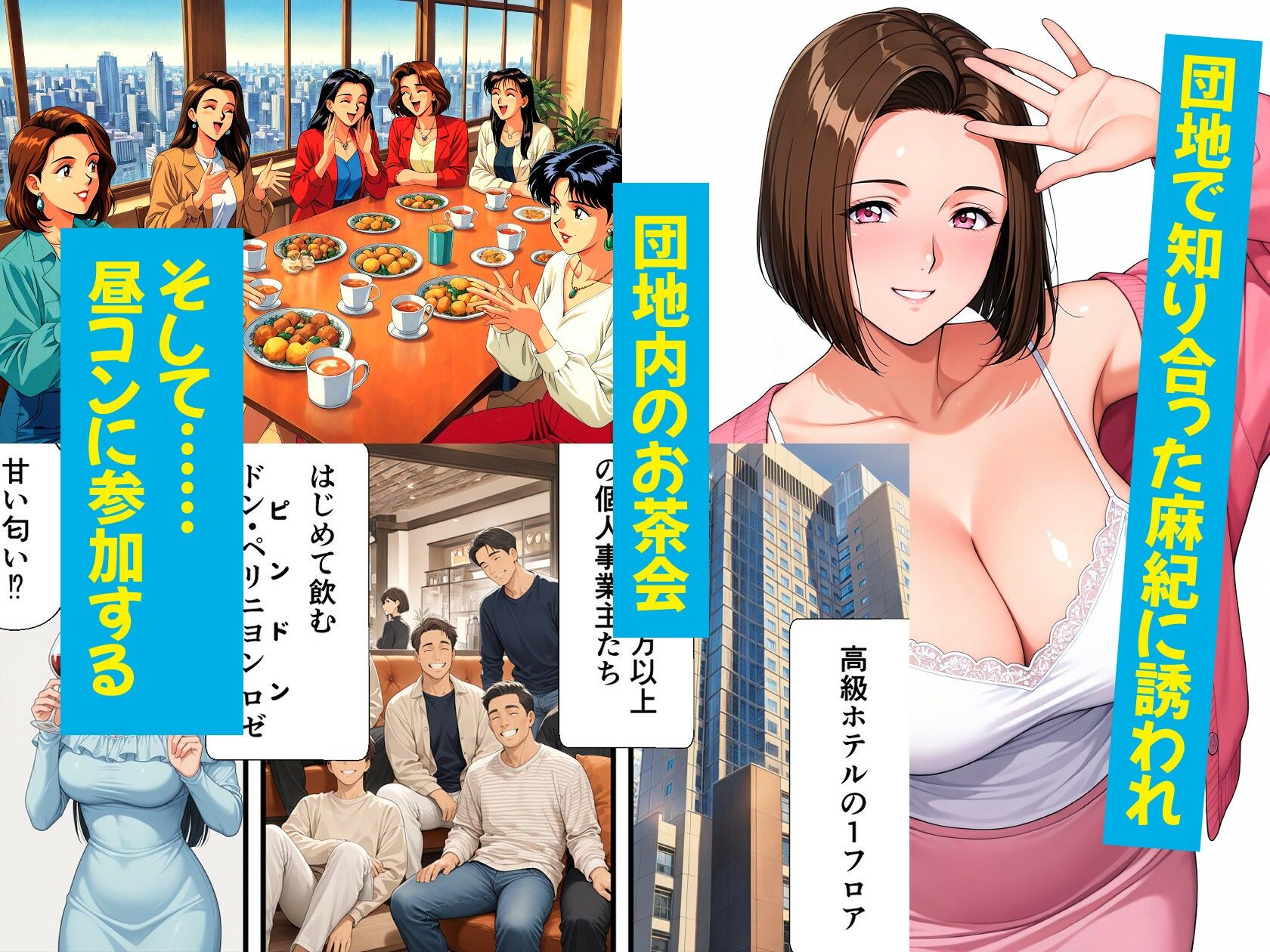 団地妻NTR2 -過程（Side B）-〜清楚妻が淫乱ビッチ妻に堕ちるまで〜 サンプル3ページ目