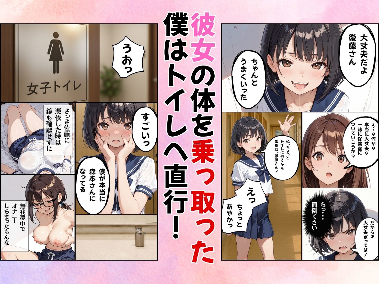 クラスのアイドルに憑依してむちゃくちゃオナニー＆セックスした話 サンプル3ページ目