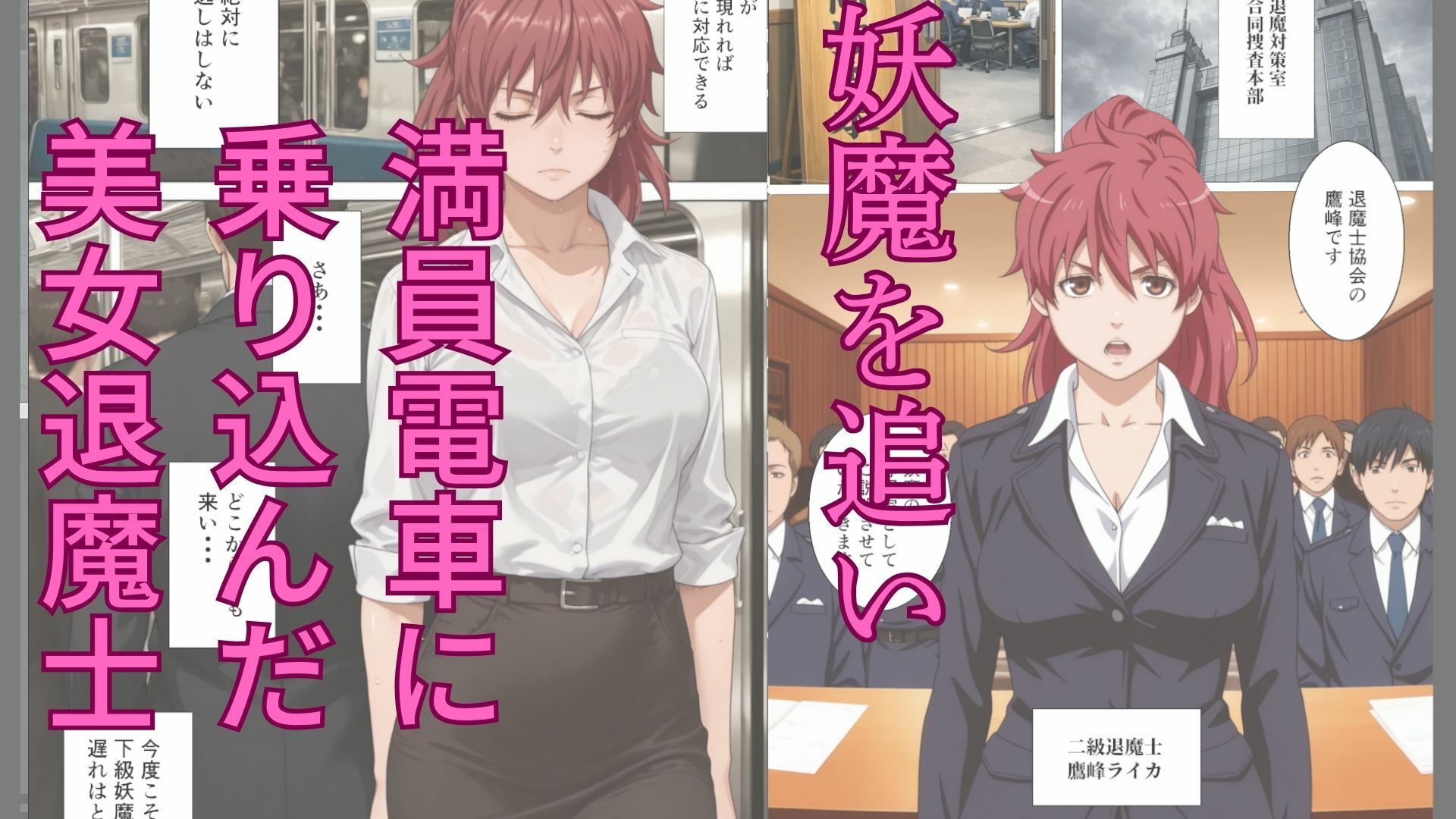 退魔士ライカ  淫獄の満員電車  Part1 サンプル2ページ目