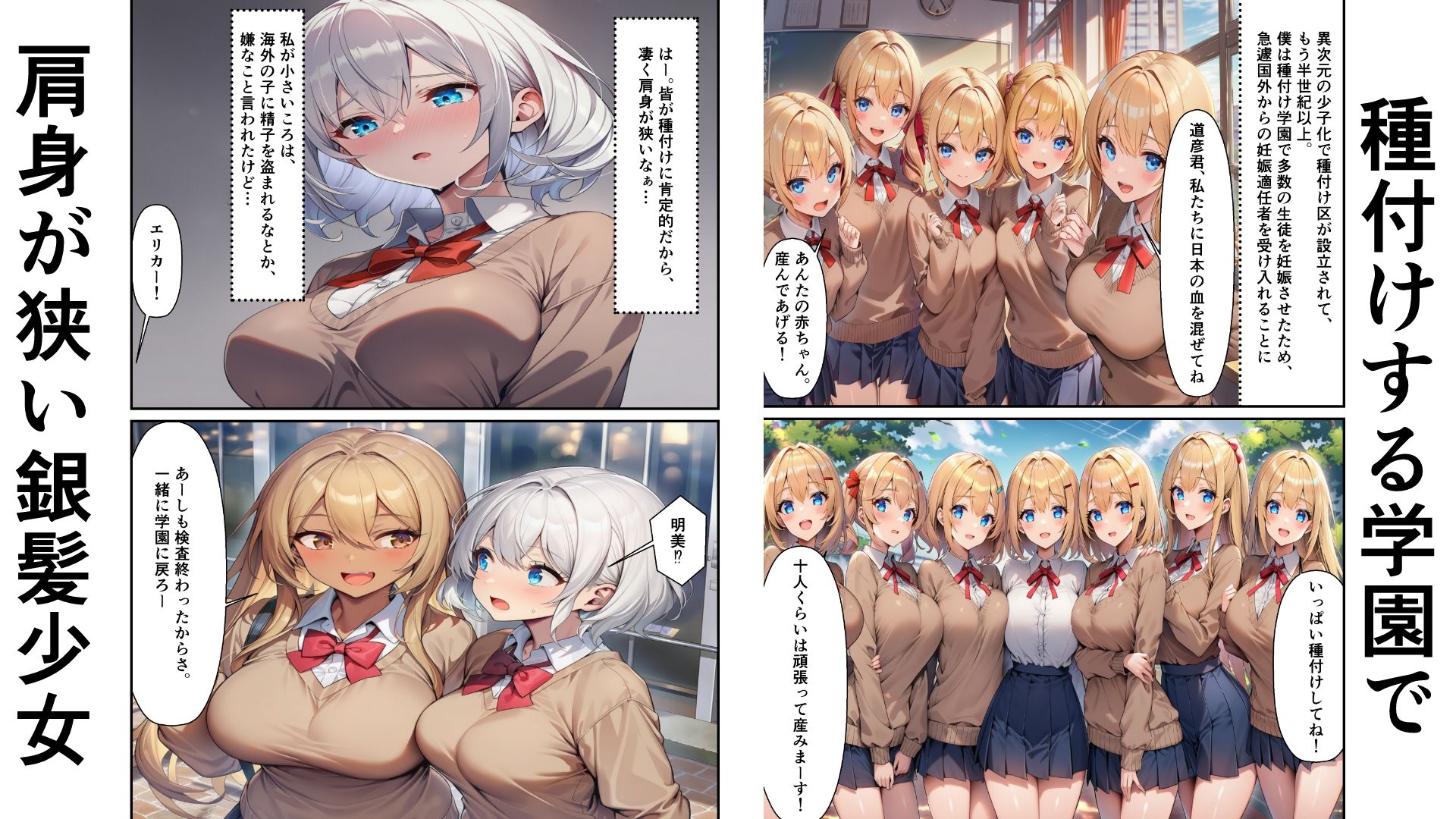 百合和姦寝取り学園2 海外妹分編！ サンプル1ページ目