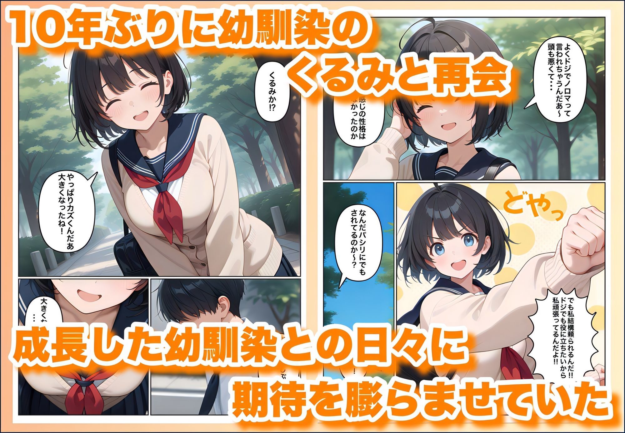 俺の幼馴染が男子共のHな頼みを断らないから彼女にしたけど寝取られた サンプル1ページ目