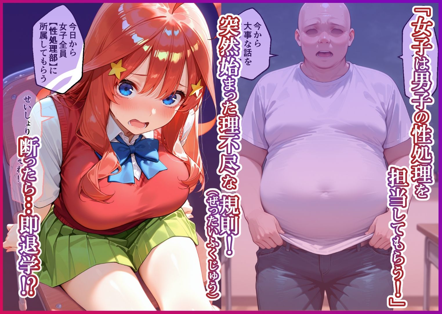 S○Xしないと即退学？  今日から全員強●性処理部（はーと）中出しでご奉仕ポイント大量GET快楽堕ち凌●学園 サンプル1ページ目