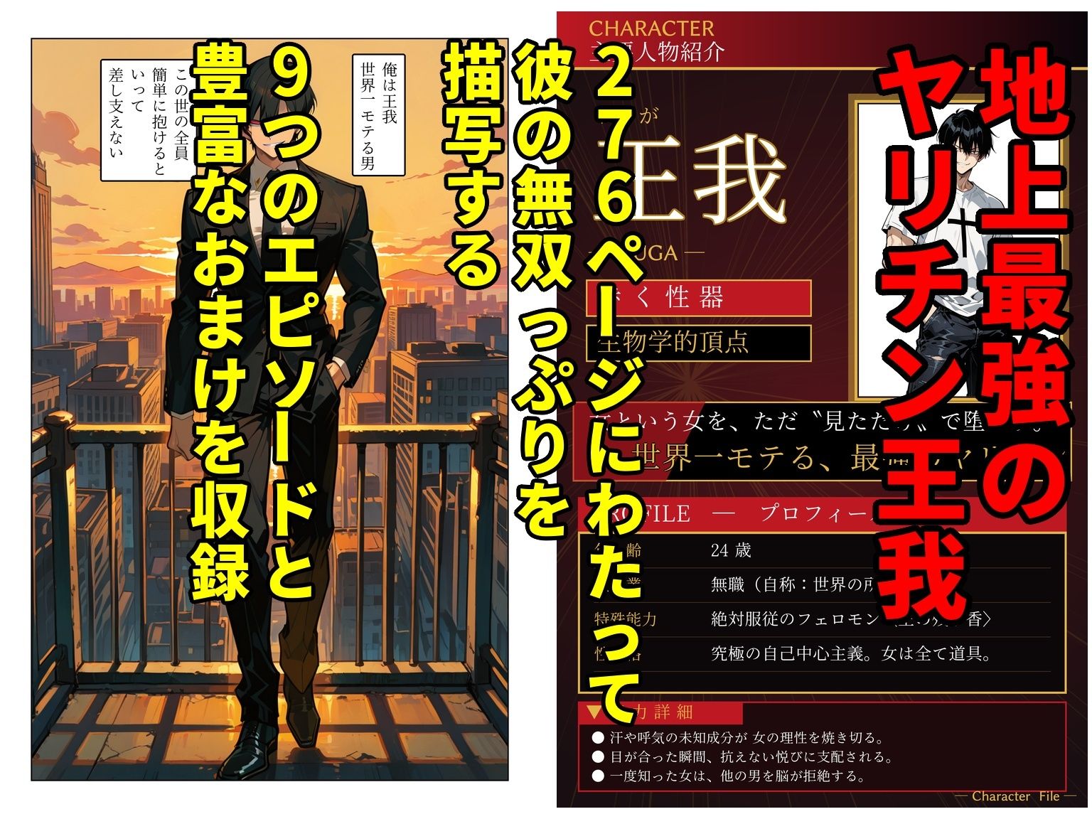 目が合うだけで全女子が0秒で膝をつき肉便器志願してくるヤリチン無双 サンプル1ページ目