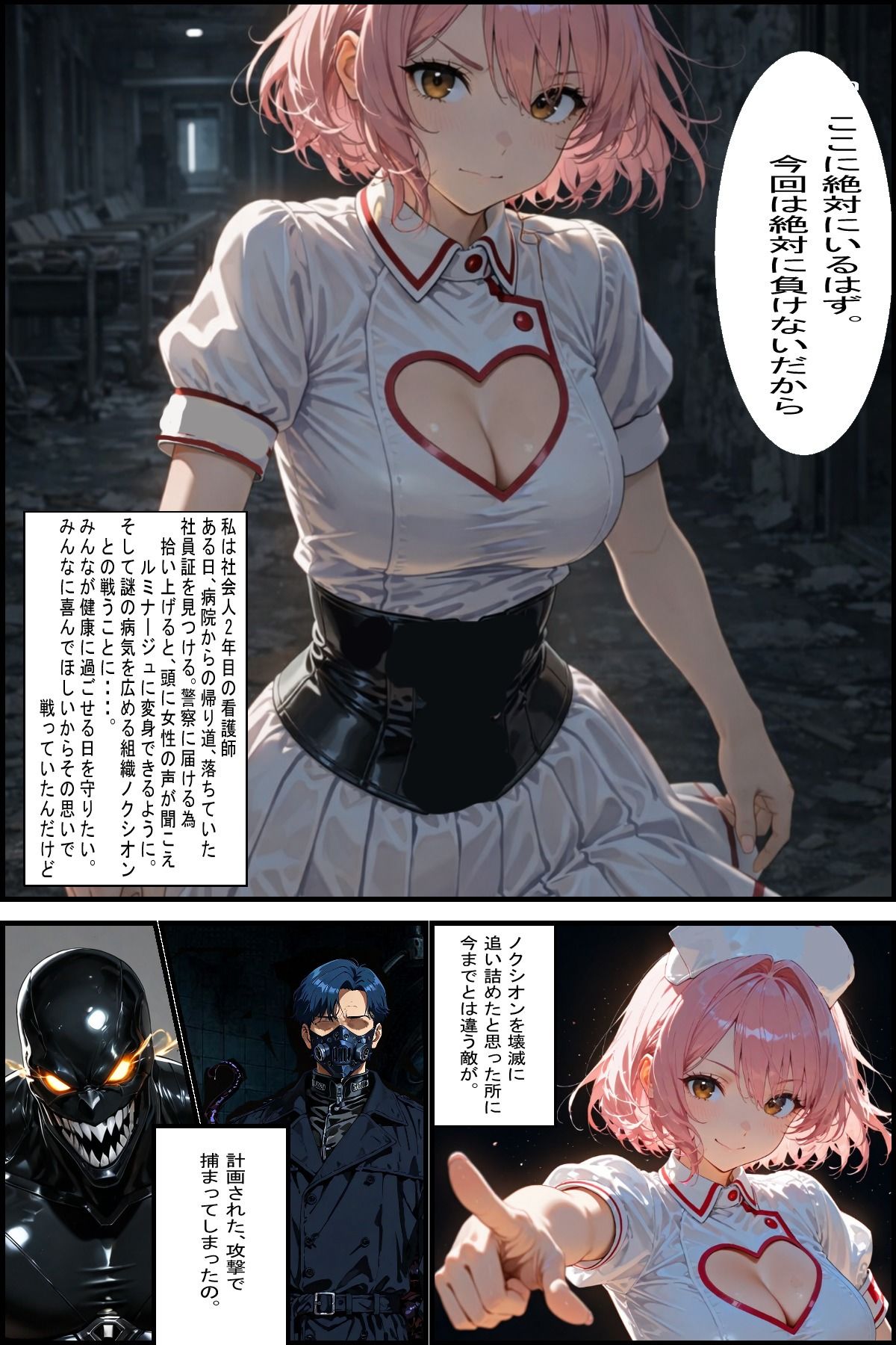 白衣の戦士ルミナージュBADEND  淫欲病棟に堕ちる純白の白衣戦士 サンプル3ページ目