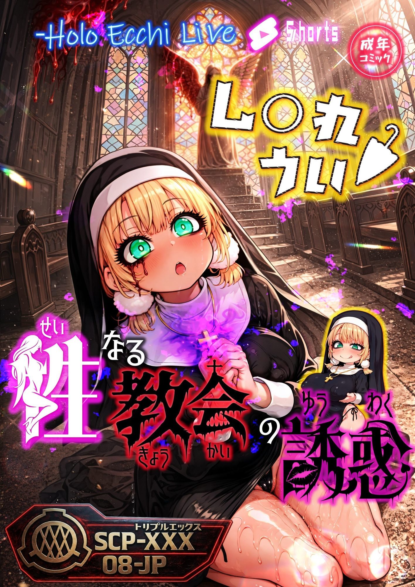 ほろえっちらいぶ し◯れうい 性なる教会の誘惑 SCP-XXX-08-JP サンプル1ページ目