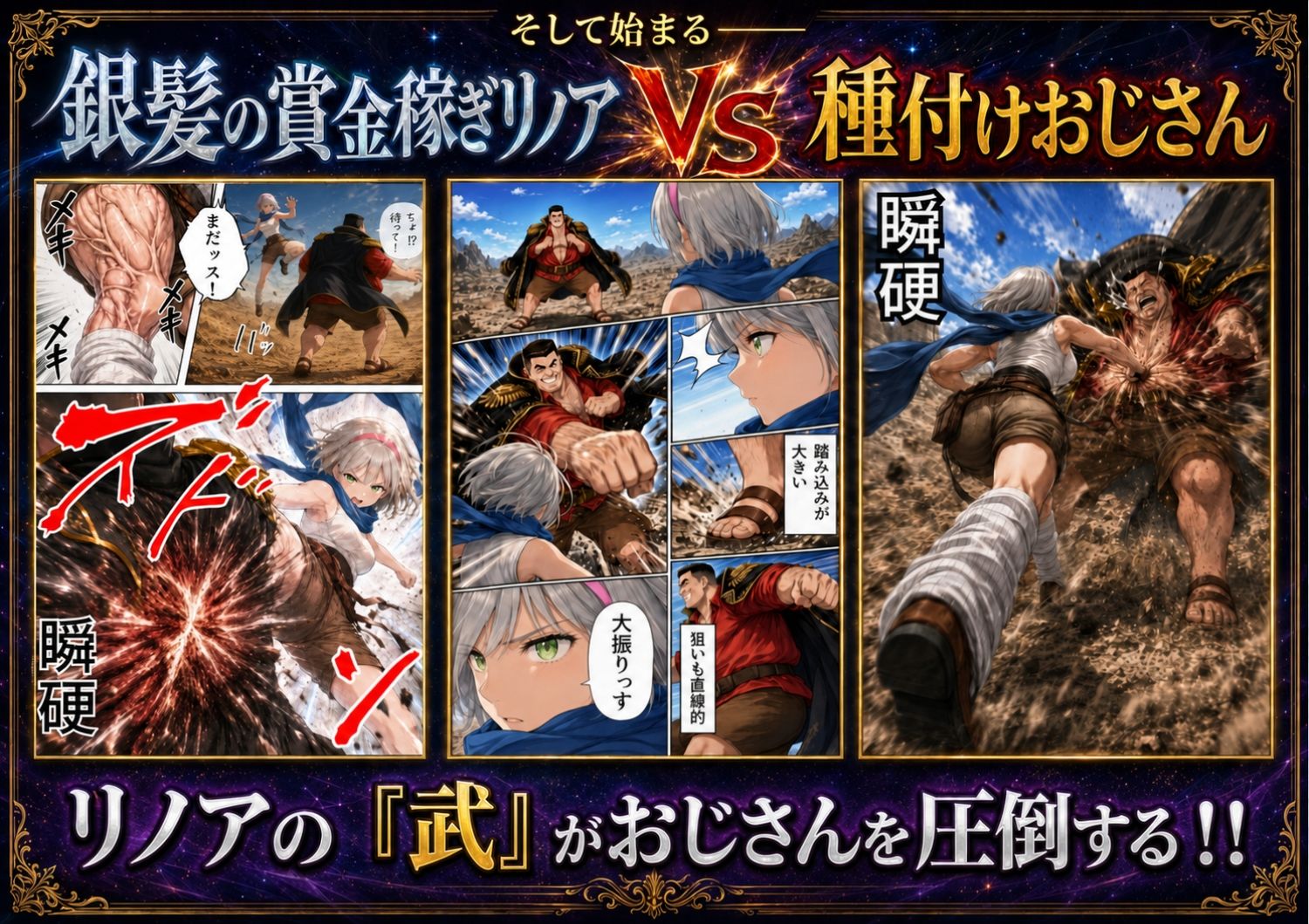 【銀髪の賞金稼ぎ編】追放された種付けおじさん、辺境でハーレム悪徳領主になる第2巻 サンプル4ページ目