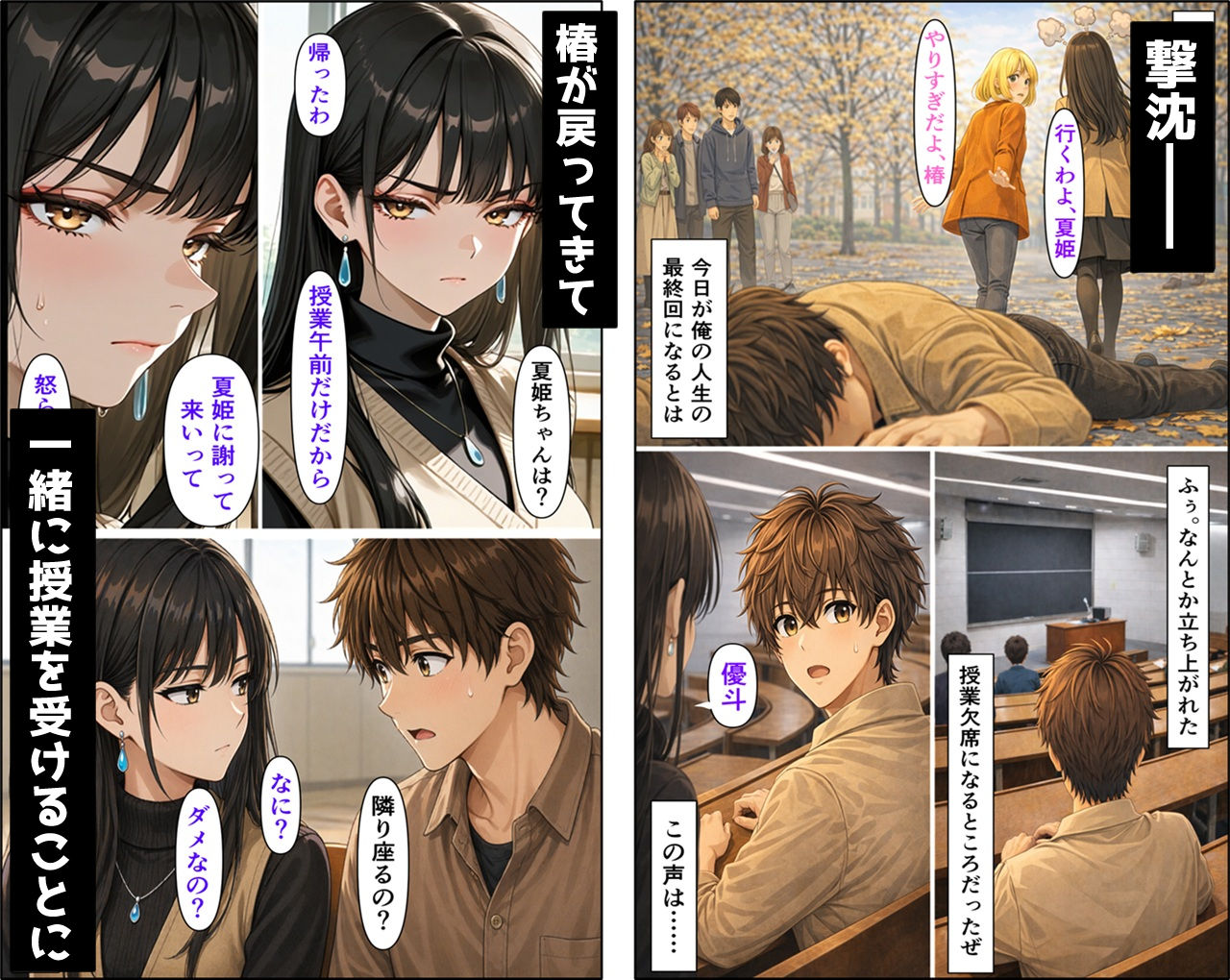 無防備すぎる同級生に、理性が追いつかなかった話 第11話「親友とヤってしまった直後に彼女が来た話」 サンプル2ページ目