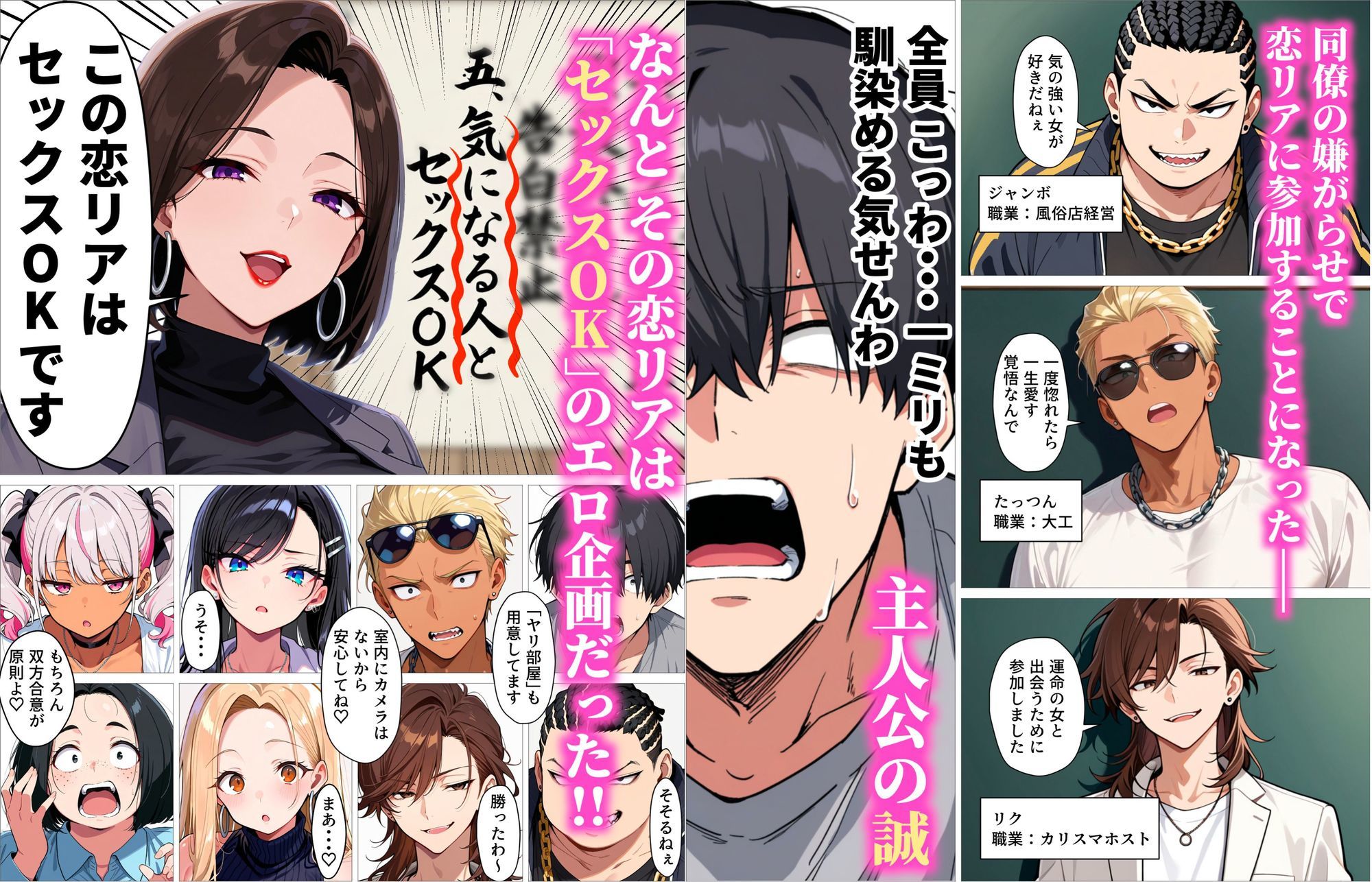 ギャル上等〜「セックスOK」の恋愛リアリティーショーで童貞が巨根無双する話〜 サンプル3ページ目