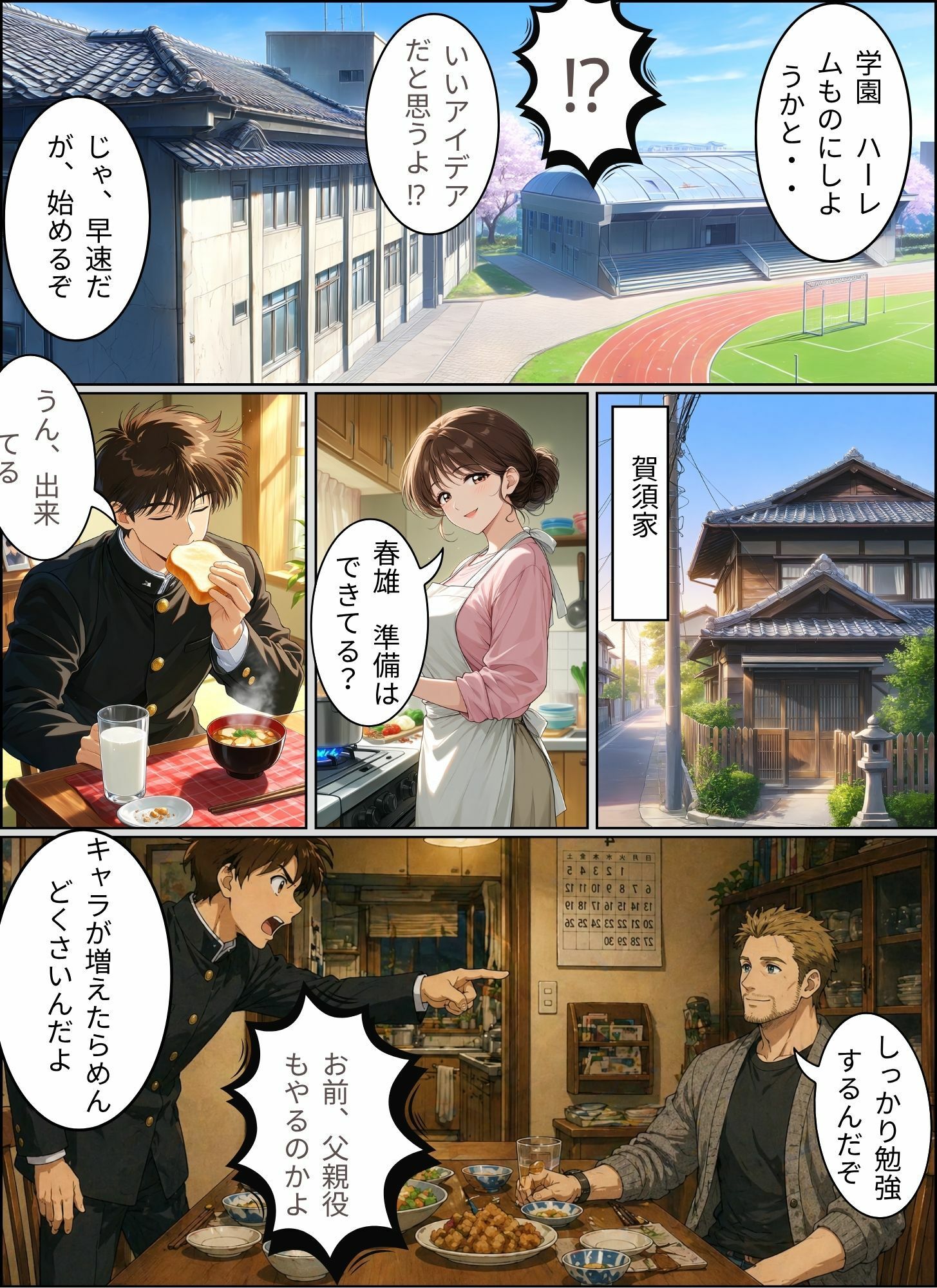 ときめきハーレム学園へようこそ サンプル2ページ目