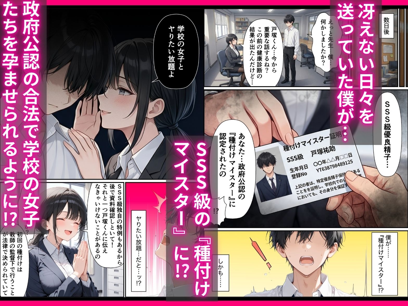 SSS級精子！？―政府公認種付けマイスターになった僕が性悪ギャルを指名する― サンプル2ページ目