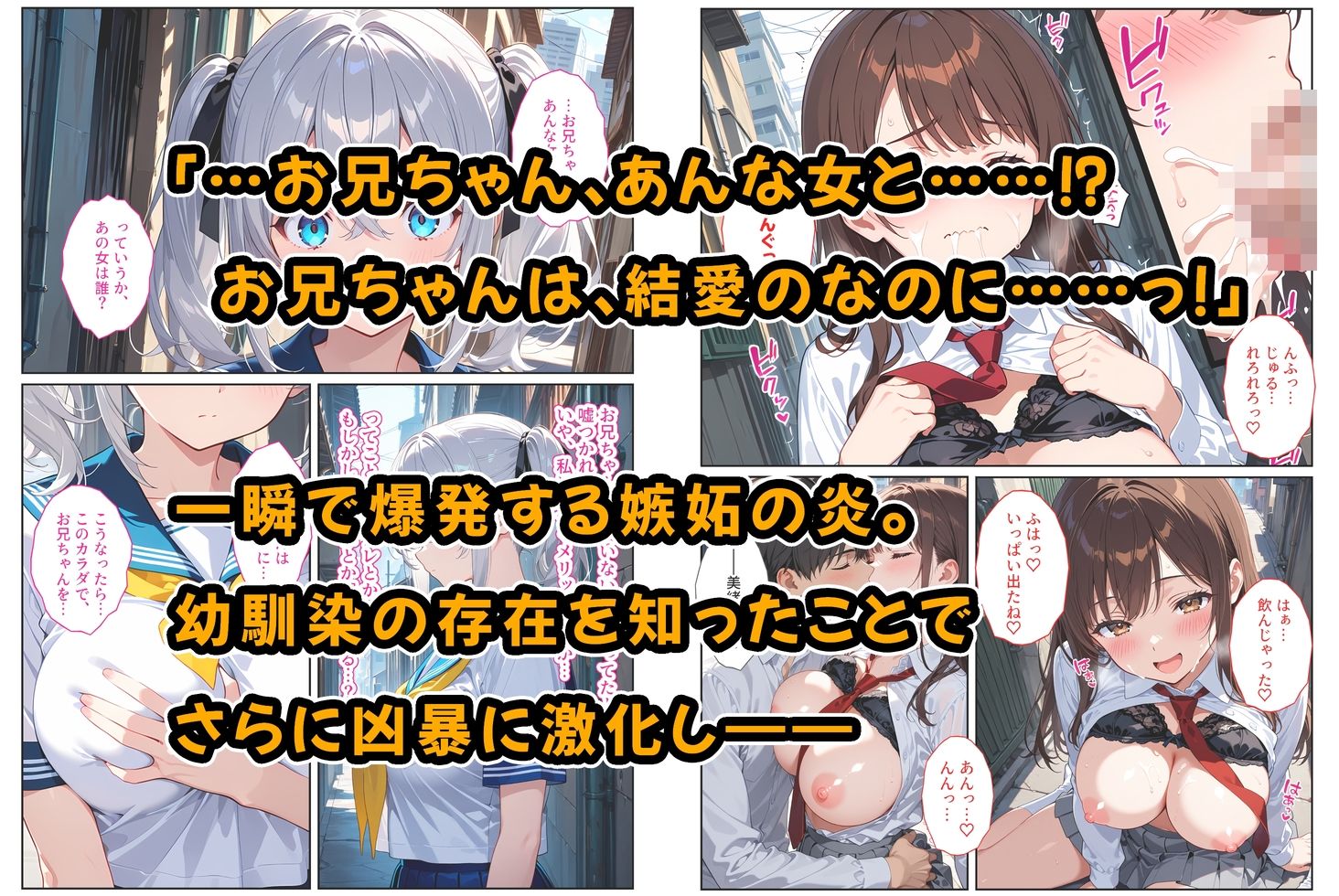 義妹ができたら幼馴染が嫉妬爆発！〜義妹と幼馴染のW爆乳ハーレム中出しセックス〜 サンプル5ページ目