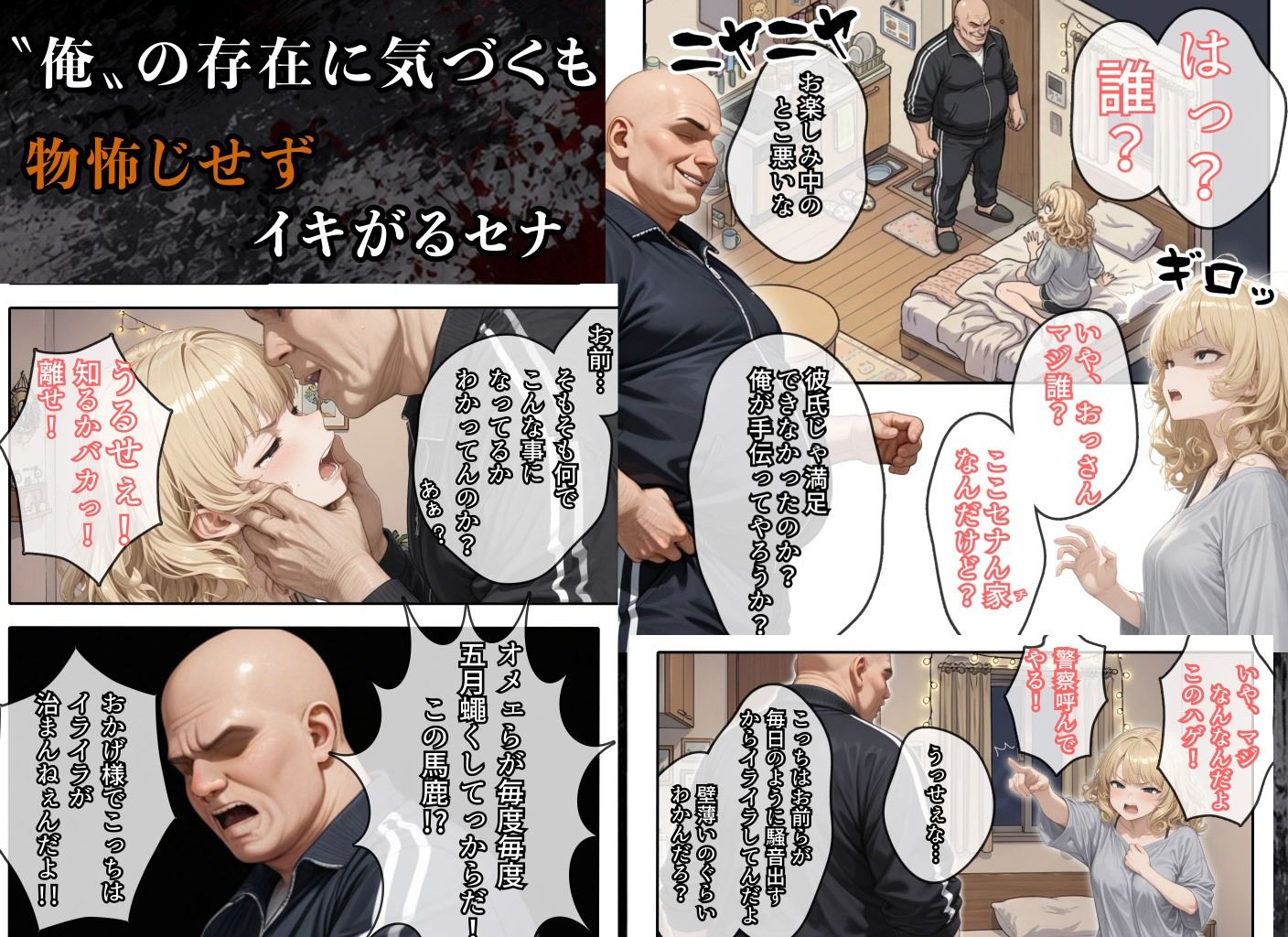 騒音隣人バカまんこにお仕置き！ サンプル4ページ目