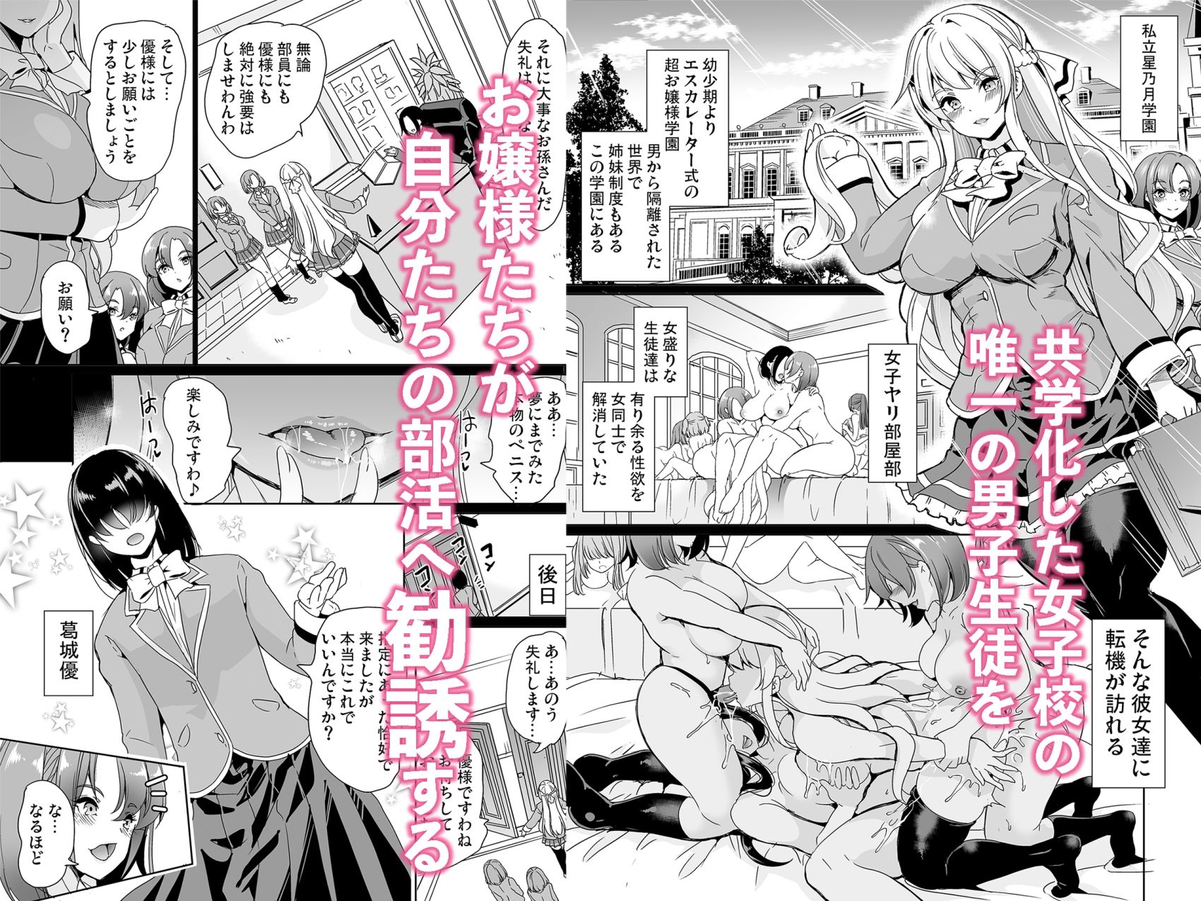 女子ヤリ部屋部の男根    〜痴女ハーレム〜  総集編 サンプル1ページ目