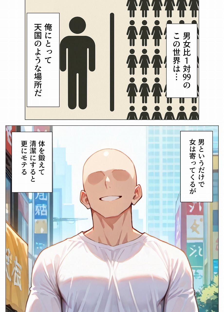 男女比1:99の世界のヤリチン サンプル2ページ目