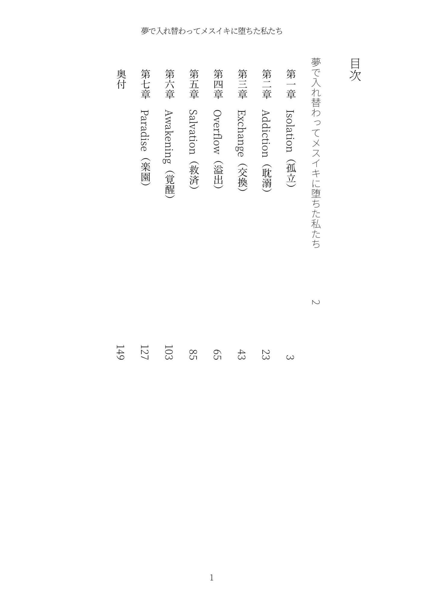 《TS百合譚》夢で入れ替わってメスイキに堕ちた私たち サンプル1ページ目
