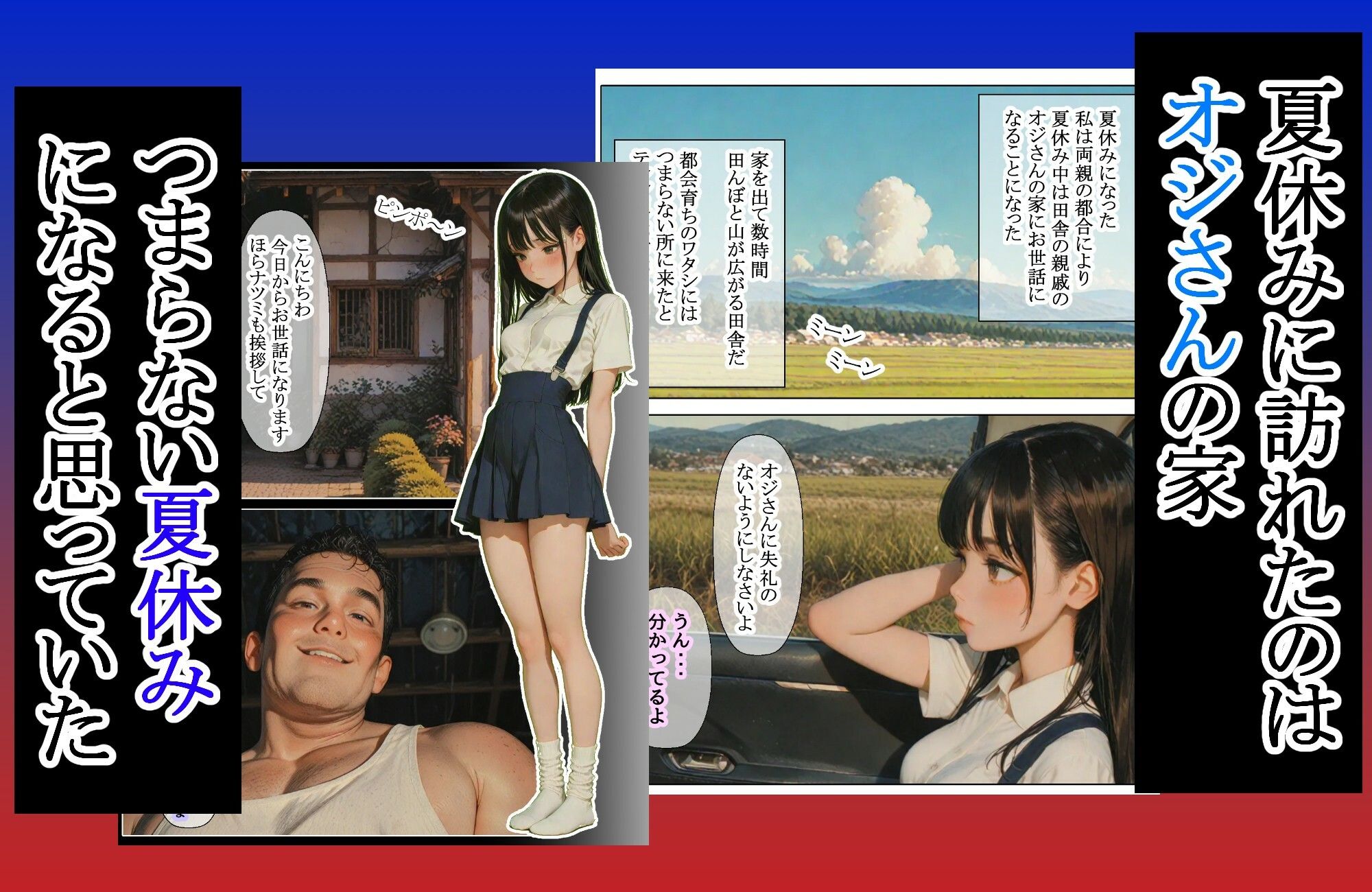 女の悦びを教え込まれた夏休み サンプル1ページ目