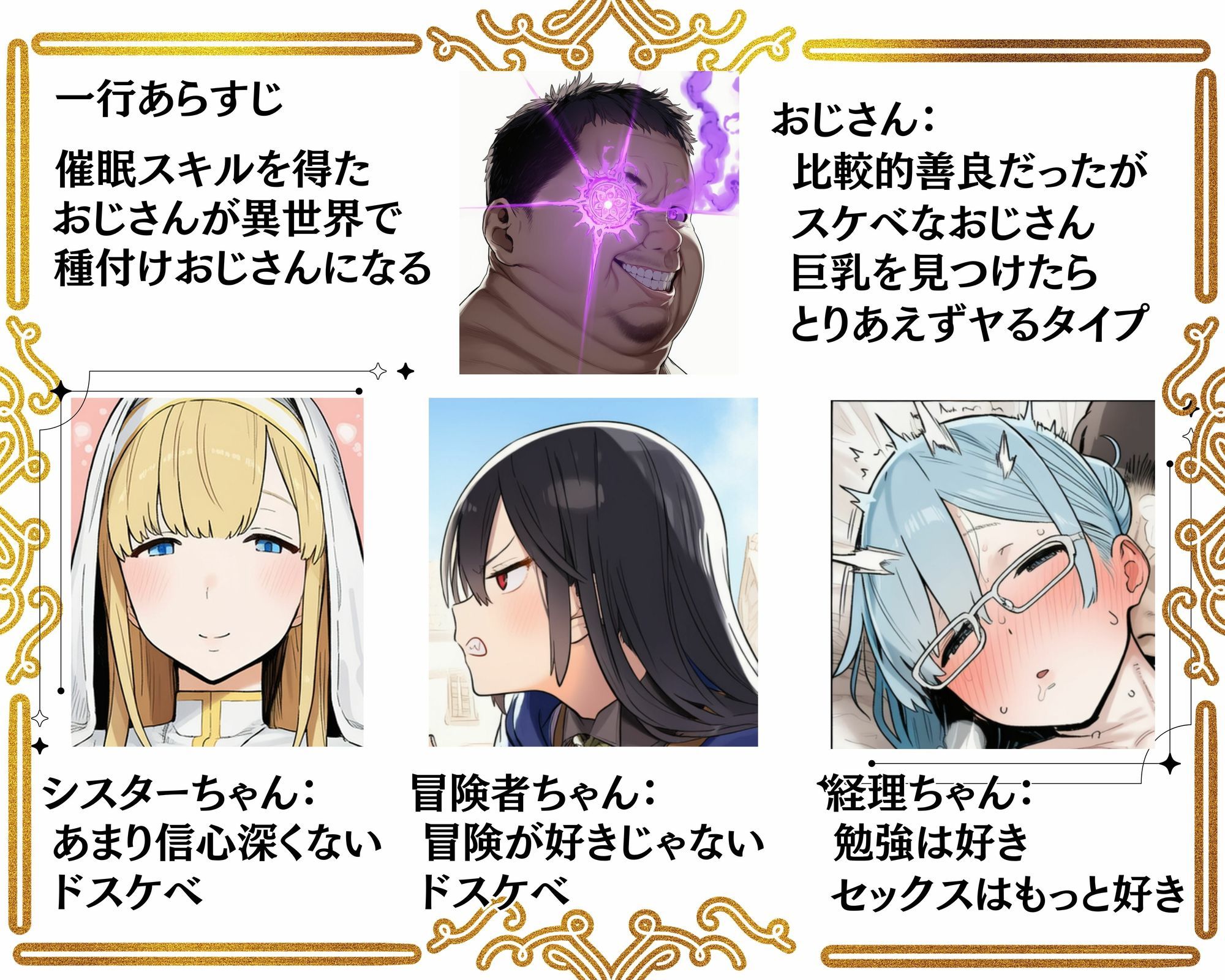 【催●魔眼】で女たちを発情＆感度上昇させてチン媚び種乞い異世界ハーレム作ってみた サンプル9ページ目