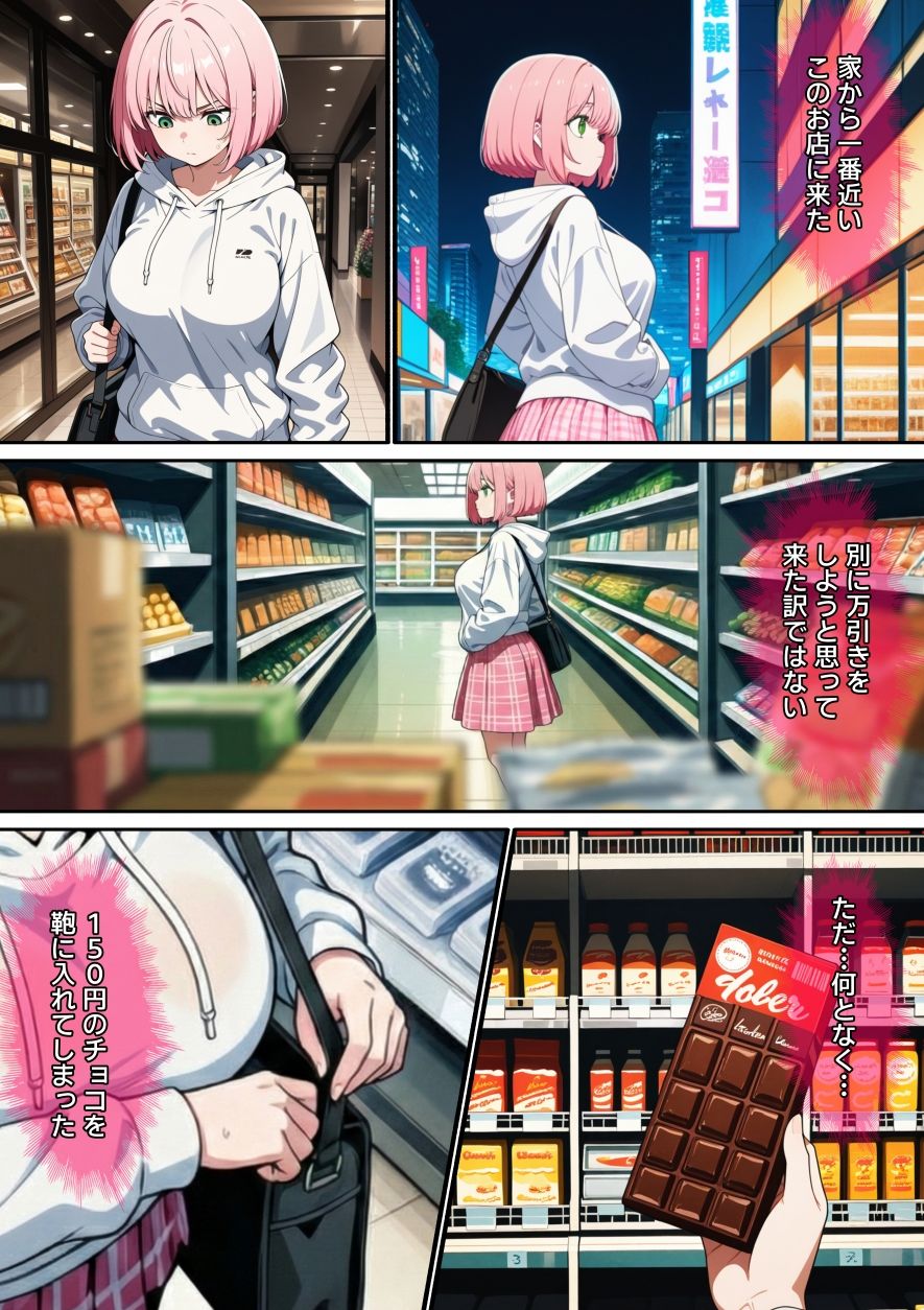 【漫画】万引きギャルを壊した話 サンプル4ページ目