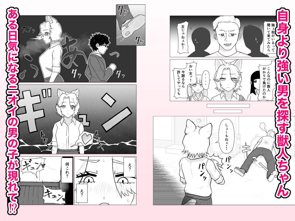 つよ美女獣人ちゃん、メスに成る サンプル1ページ目