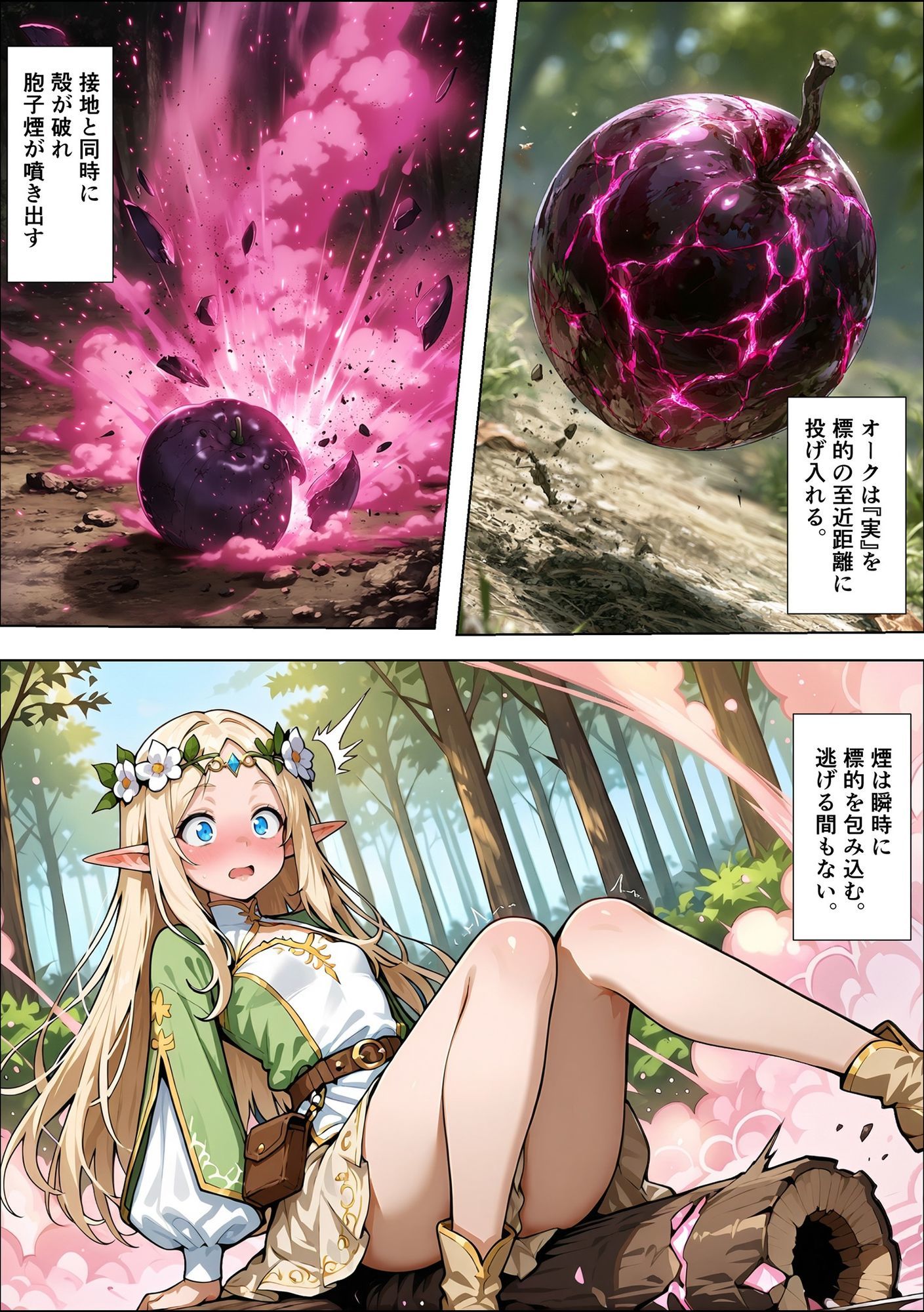 オークの種付け調査記録 〜エルフを妊娠させるまで〜 サンプル8ページ目