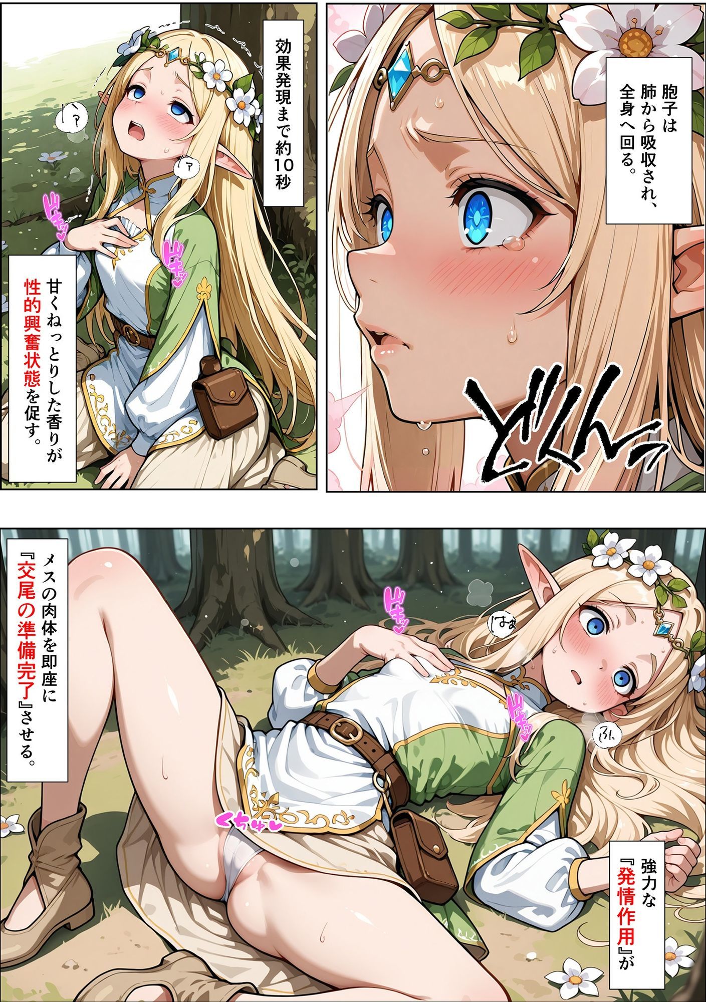 オークの種付け調査記録 〜エルフを妊娠させるまで〜 サンプル9ページ目