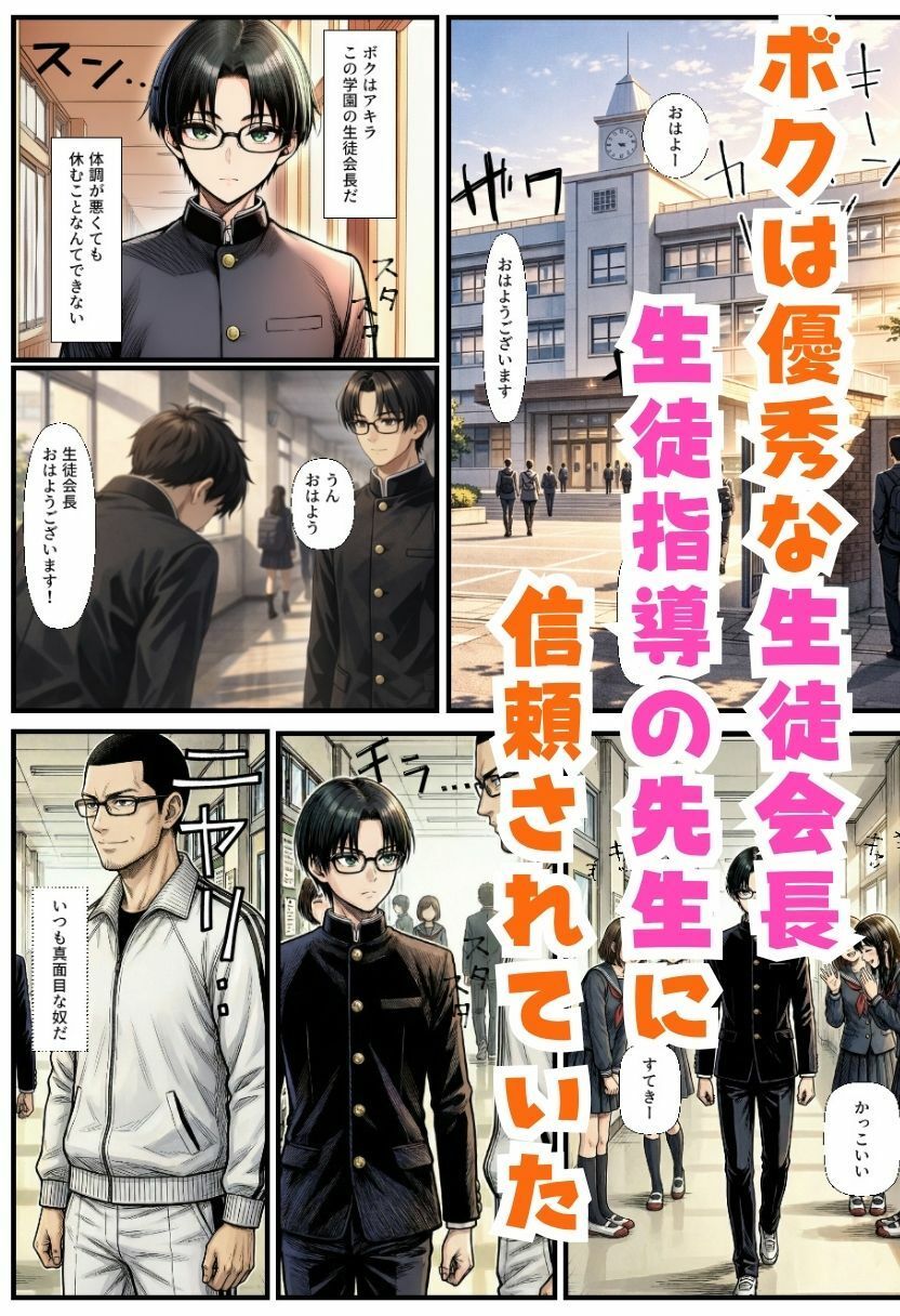 TS生徒会長になったオレ！先生に生徒指導室でわからせ中出しされメス堕ち サンプル1ページ目