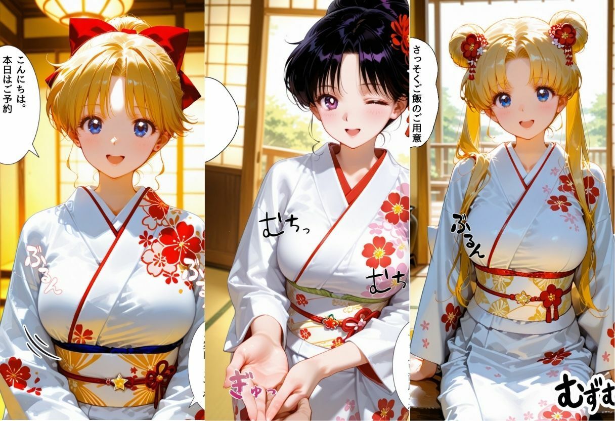ゆけむり温泉旅館の女将さんをデカチンでメス堕ちさせた話 セーラー◯ーン編 サンプル1ページ目