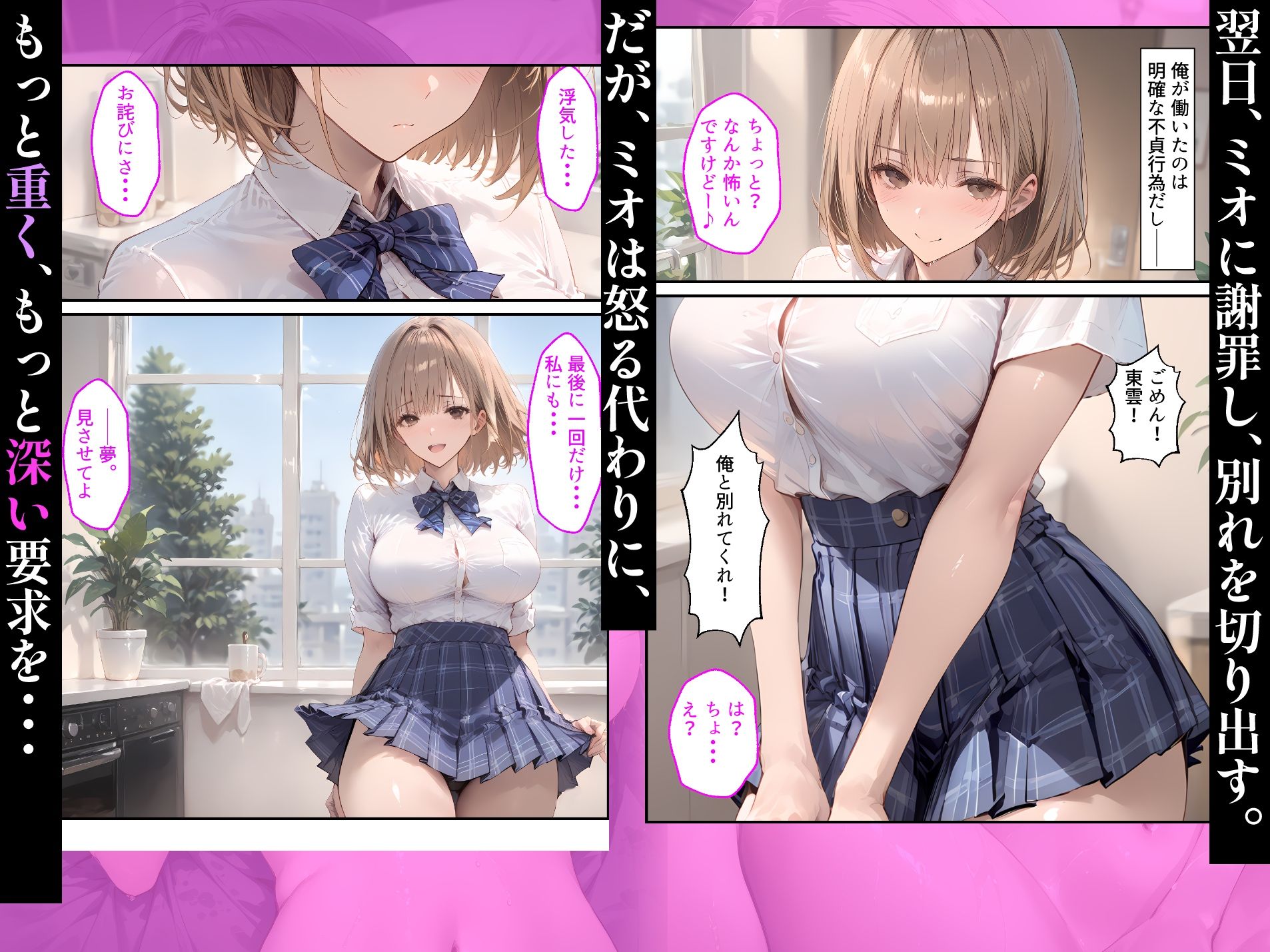 【漫画】幼なじみとの浮気で人生初セックスしたら、嫉妬した彼女の中出しおねだりが止まらない話 サンプル7ページ目