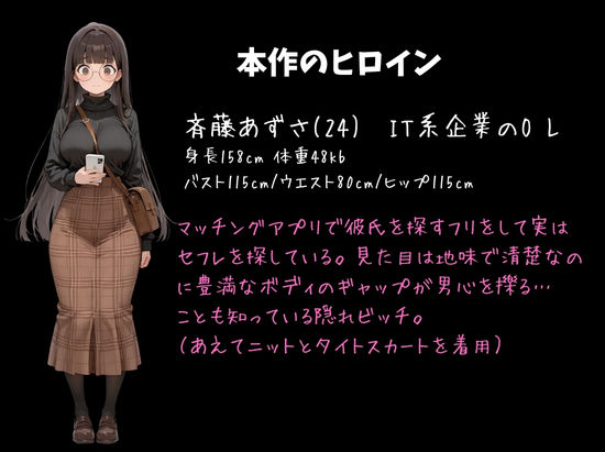 マチアプで紳士ムーブからの健全解放した清楚巨乳（24）がなぜか今ヤリチン上司の部屋にいるらしい サンプル1ページ目