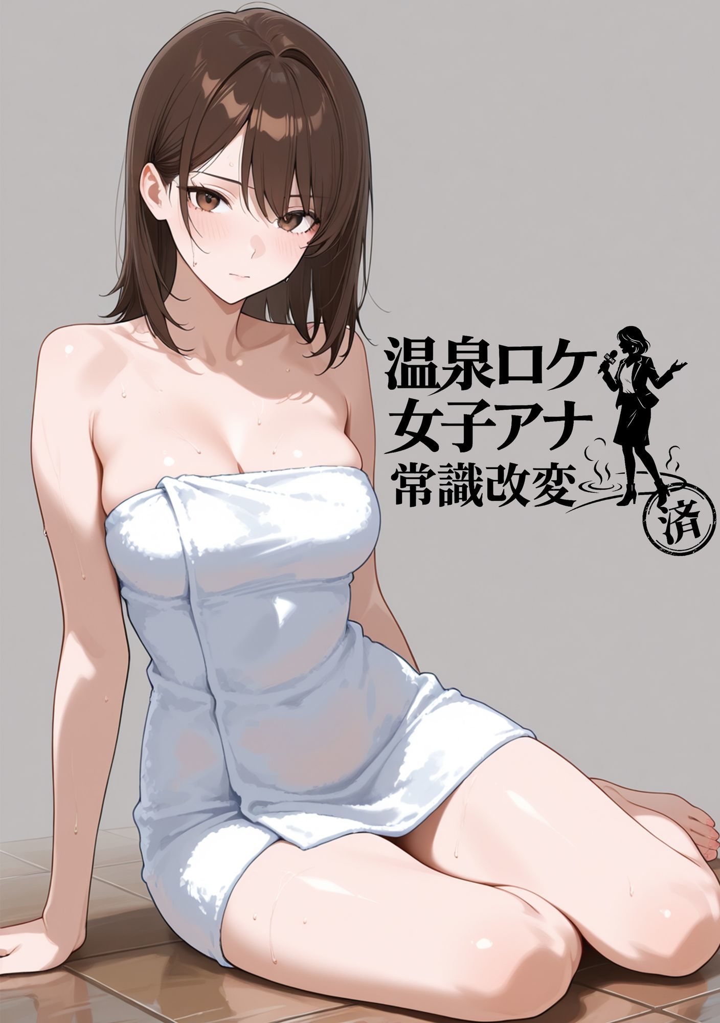 温泉ロケ、女子アナ、常識改変済。〜汗だくセックスマッサージ〜 サンプル1ページ目