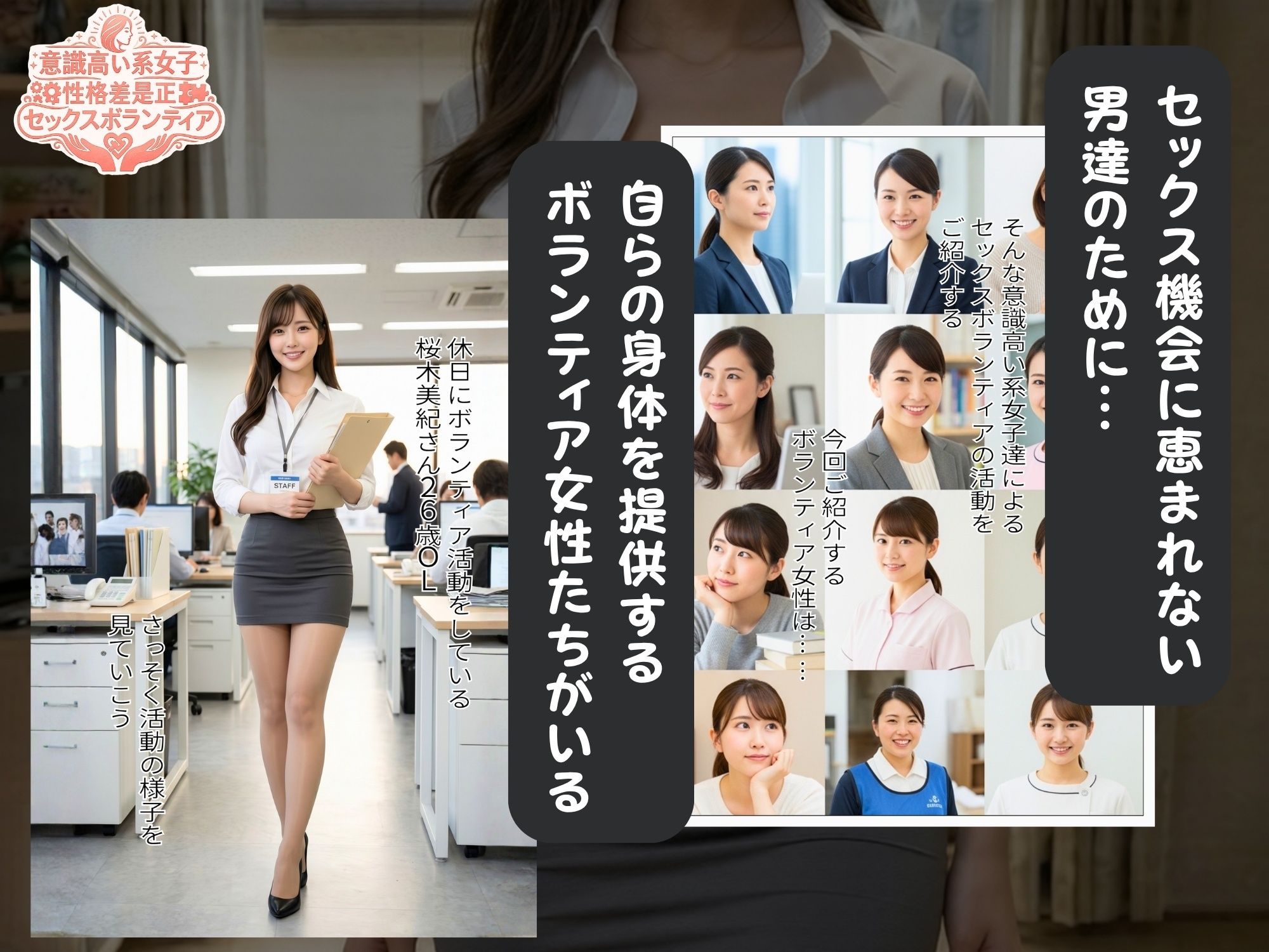意識高い系女子  性格差是正  セックスボランティア サンプル1ページ目