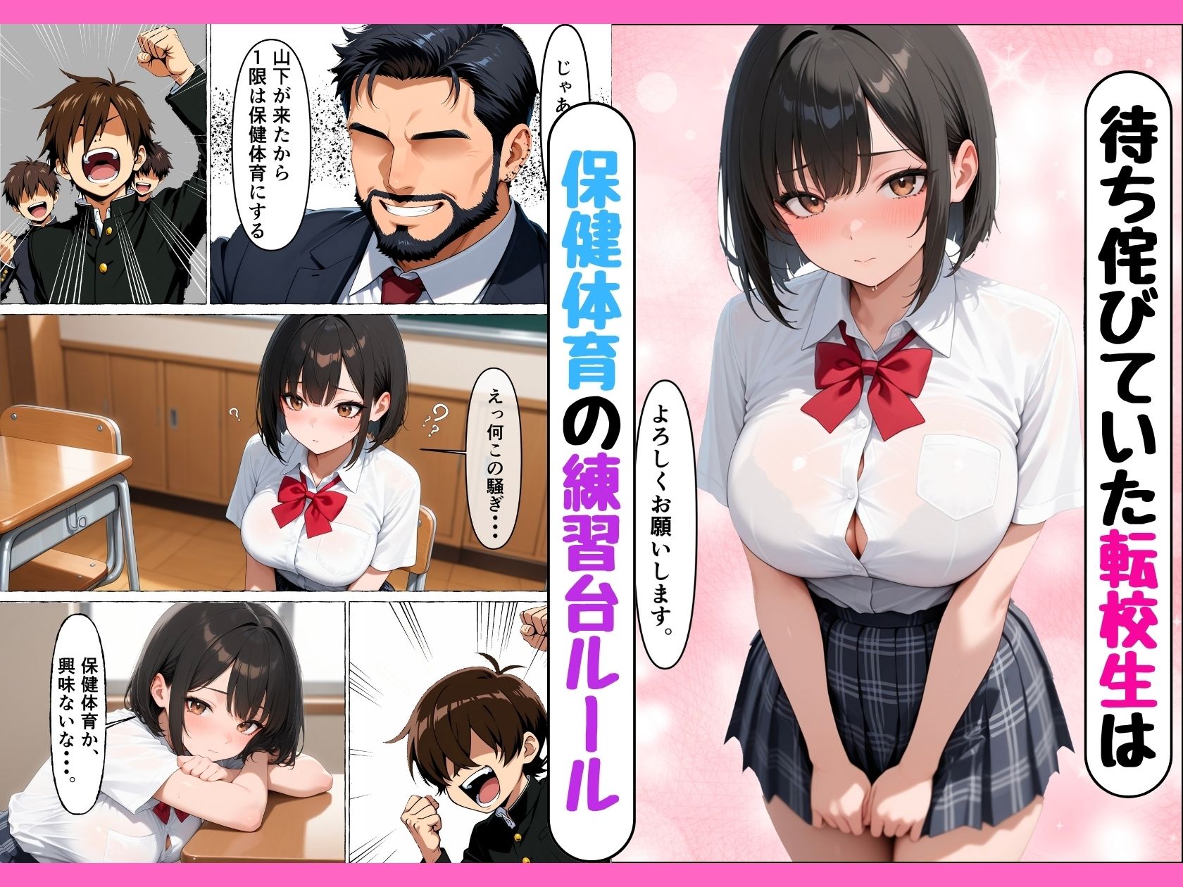 転校生のま●こ開発ー仕組まれた保健体育で中出しセックスしちゃった話ー サンプル1ページ目