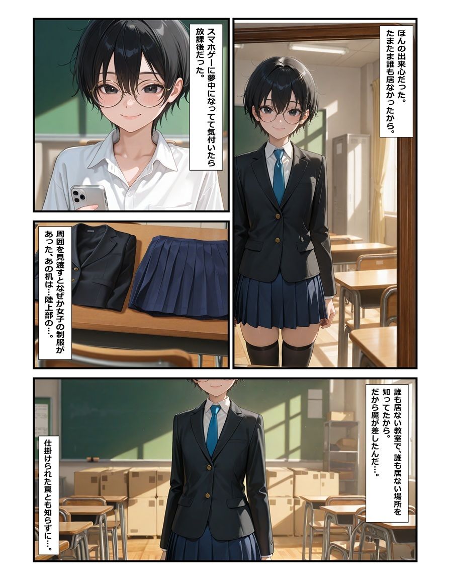 男の娘として生きていく サンプル1ページ目