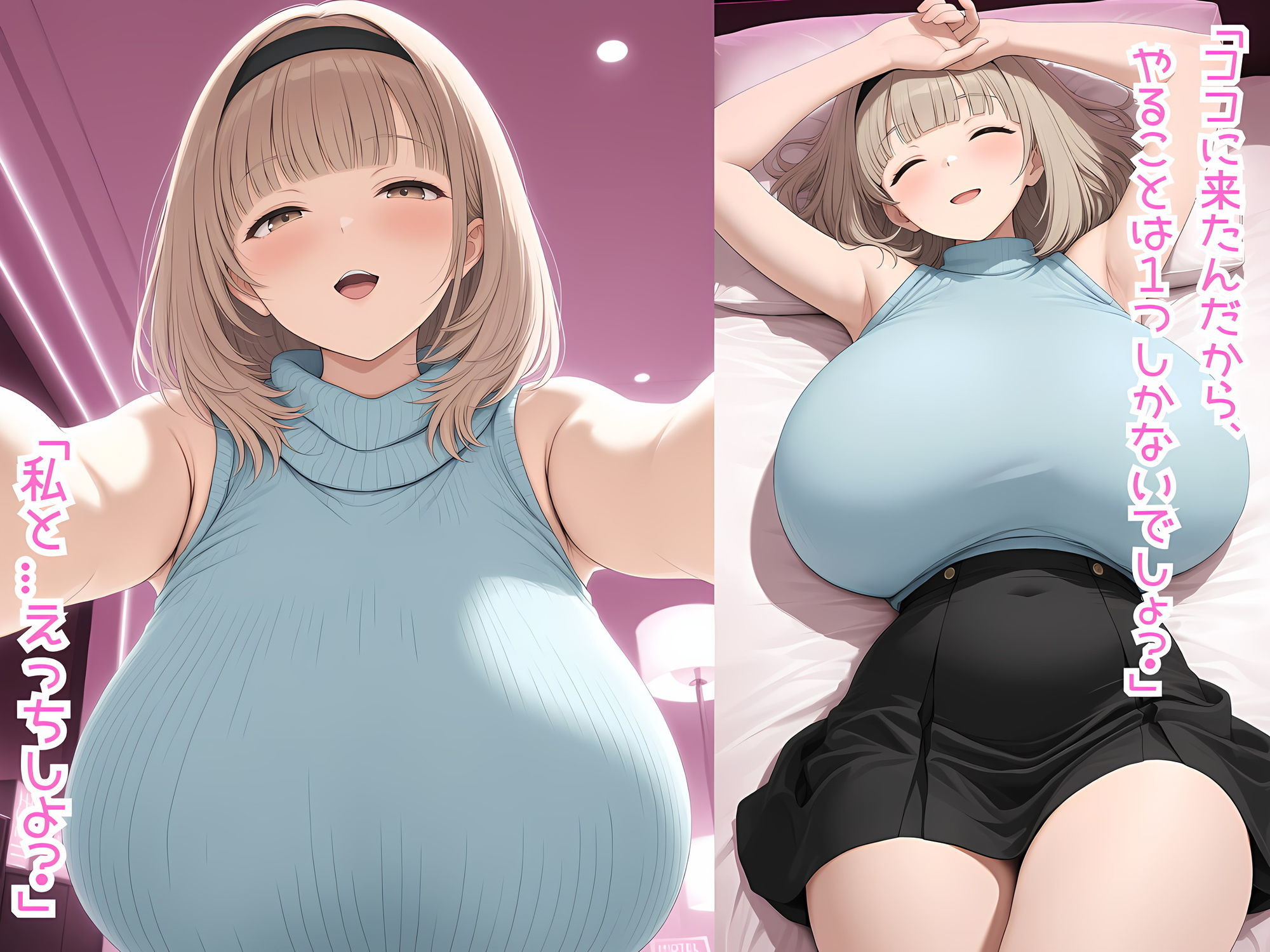 童貞の俺が爆乳先輩にお持ち帰りされる漫画。 サンプル2ページ目