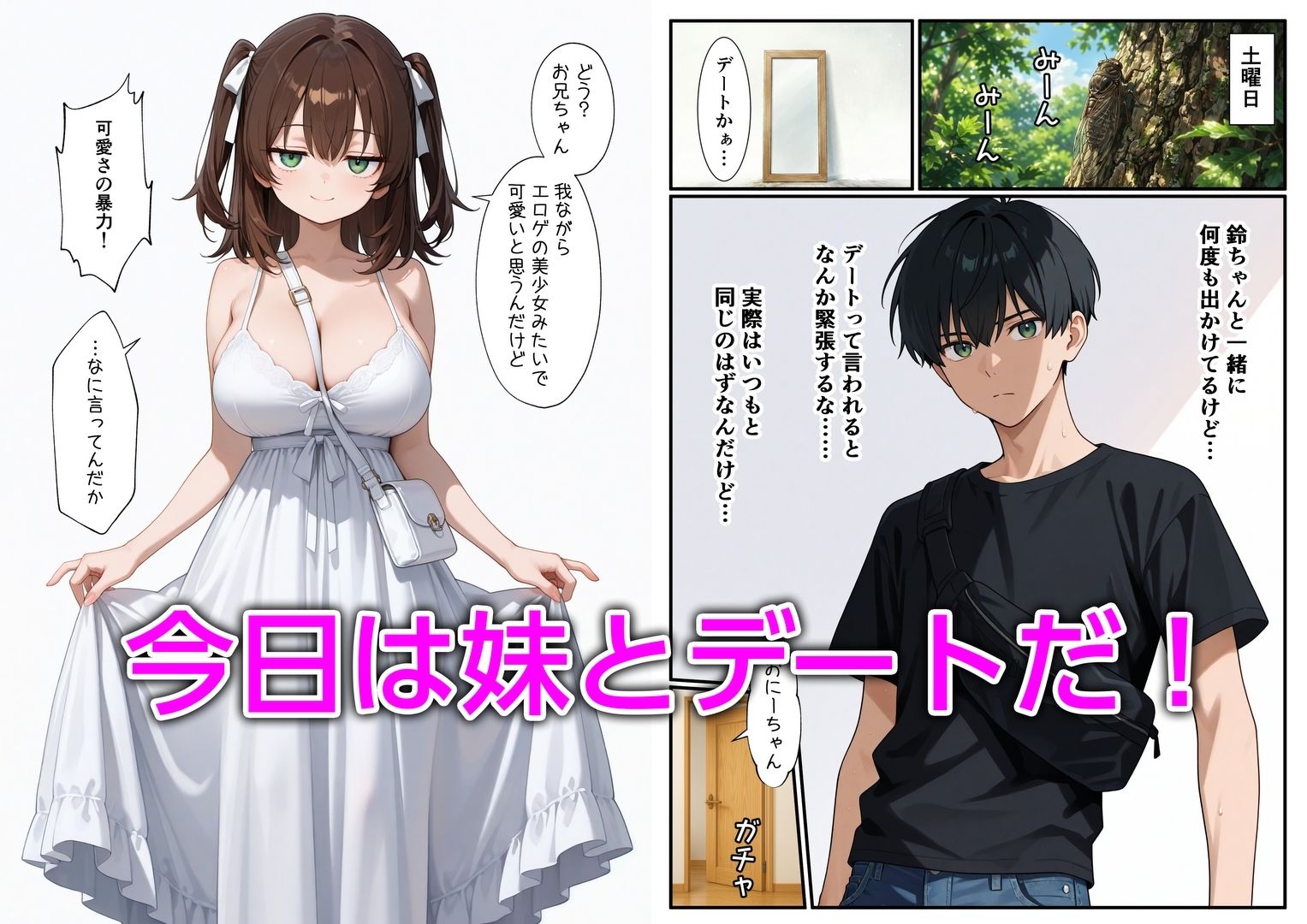 妹と恋人ごっこ 交尾ごっこ3 〜デート＆野外エッチ編〜 サンプル1ページ目
