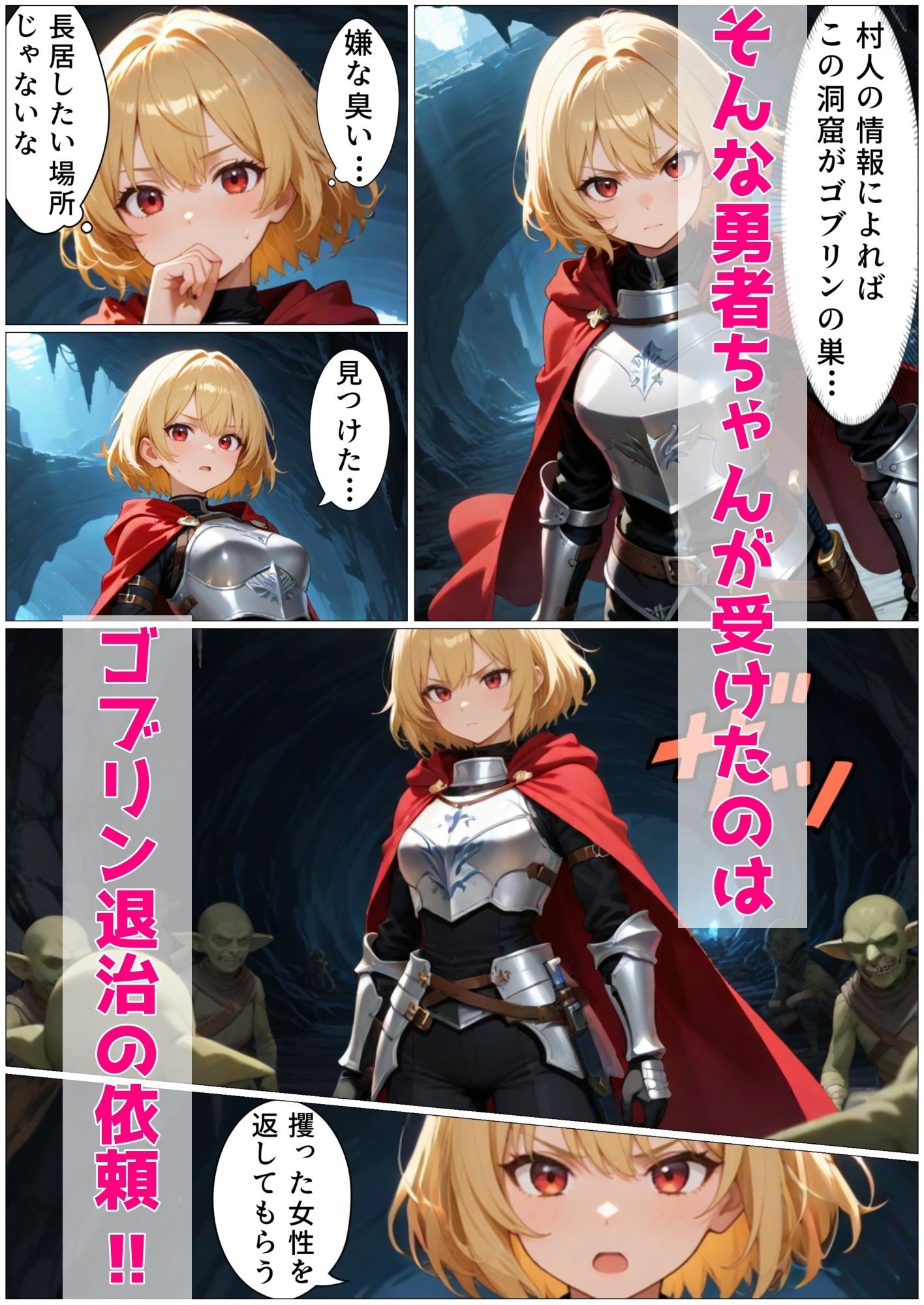 勇者ちゃんがゴブリンに負けるわけないよね？ サンプル4ページ目