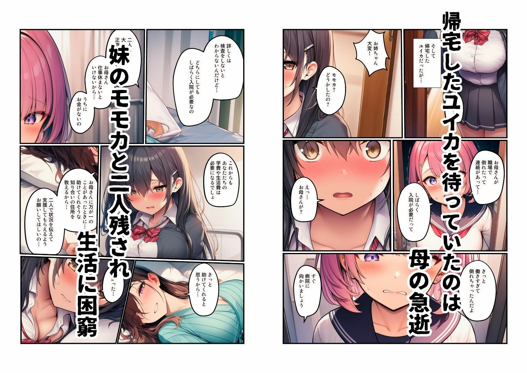 【生活困窮JKが姉妹丼】パパ活相手は彼のパパ サンプル3ページ目